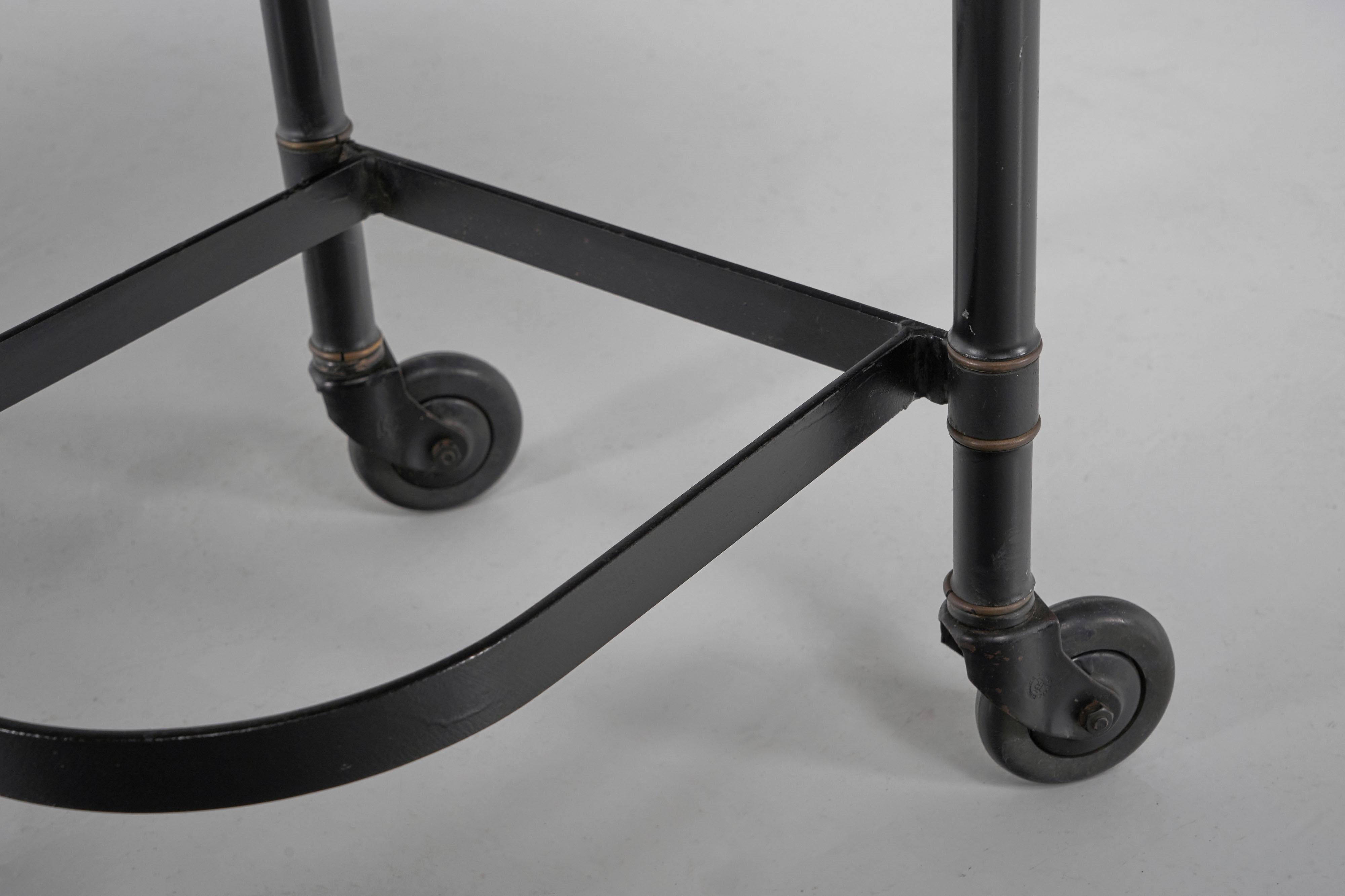 Jacques Adnet Serving Trolley, France, 1950s For Sale 2
