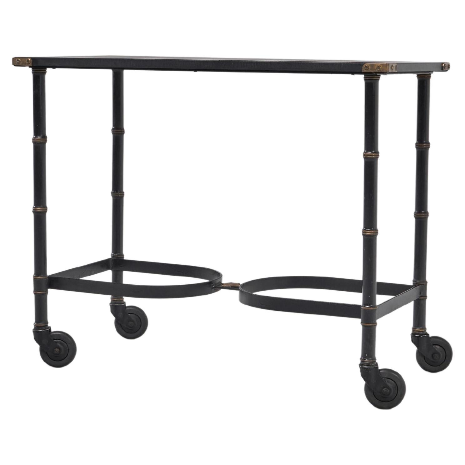 Jacques Adnet Serving Trolley, France, 1950s For Sale