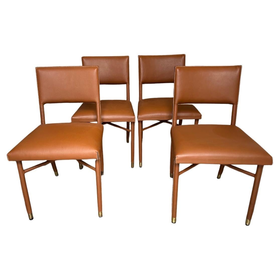 Jacques Adnet Set of Four chairs
