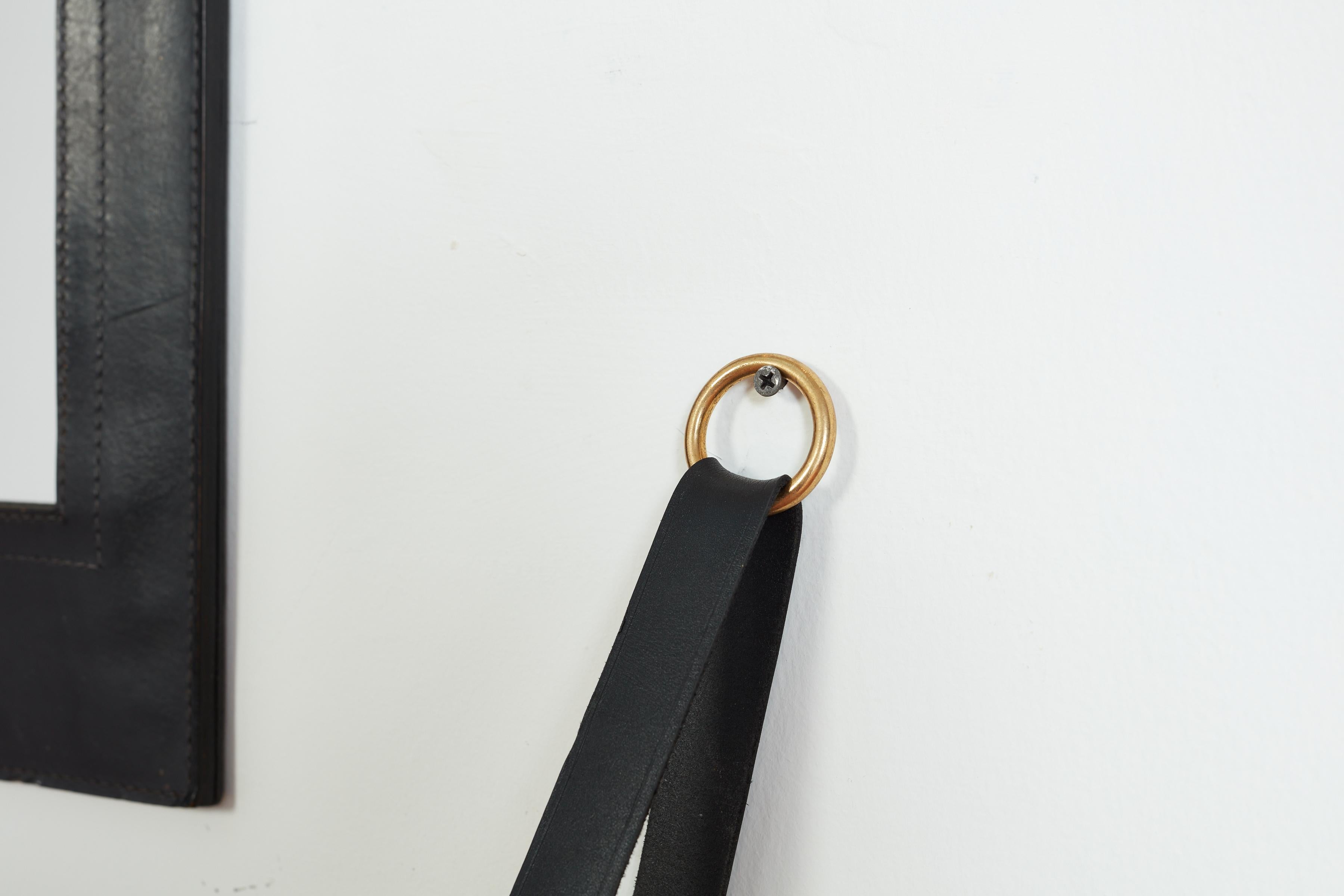 Jacques Adnet Shelf and Mirror For Sale 3