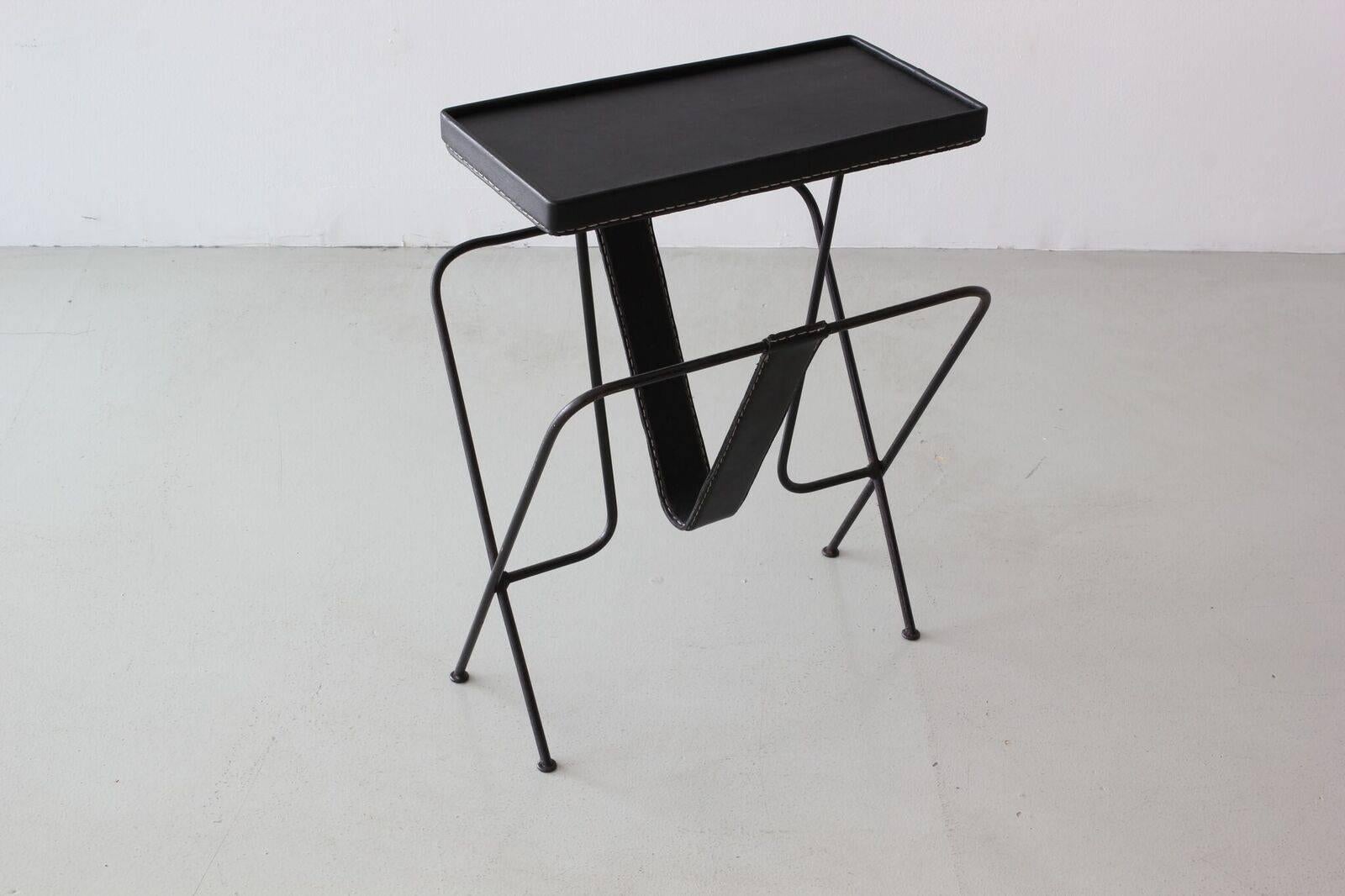 Jacques Adnet Side Table In Good Condition In Beverly Hills, CA