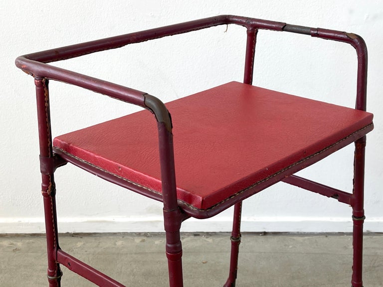 Jacques Adnet Side Table In Fair Condition For Sale In West Hollywood, CA