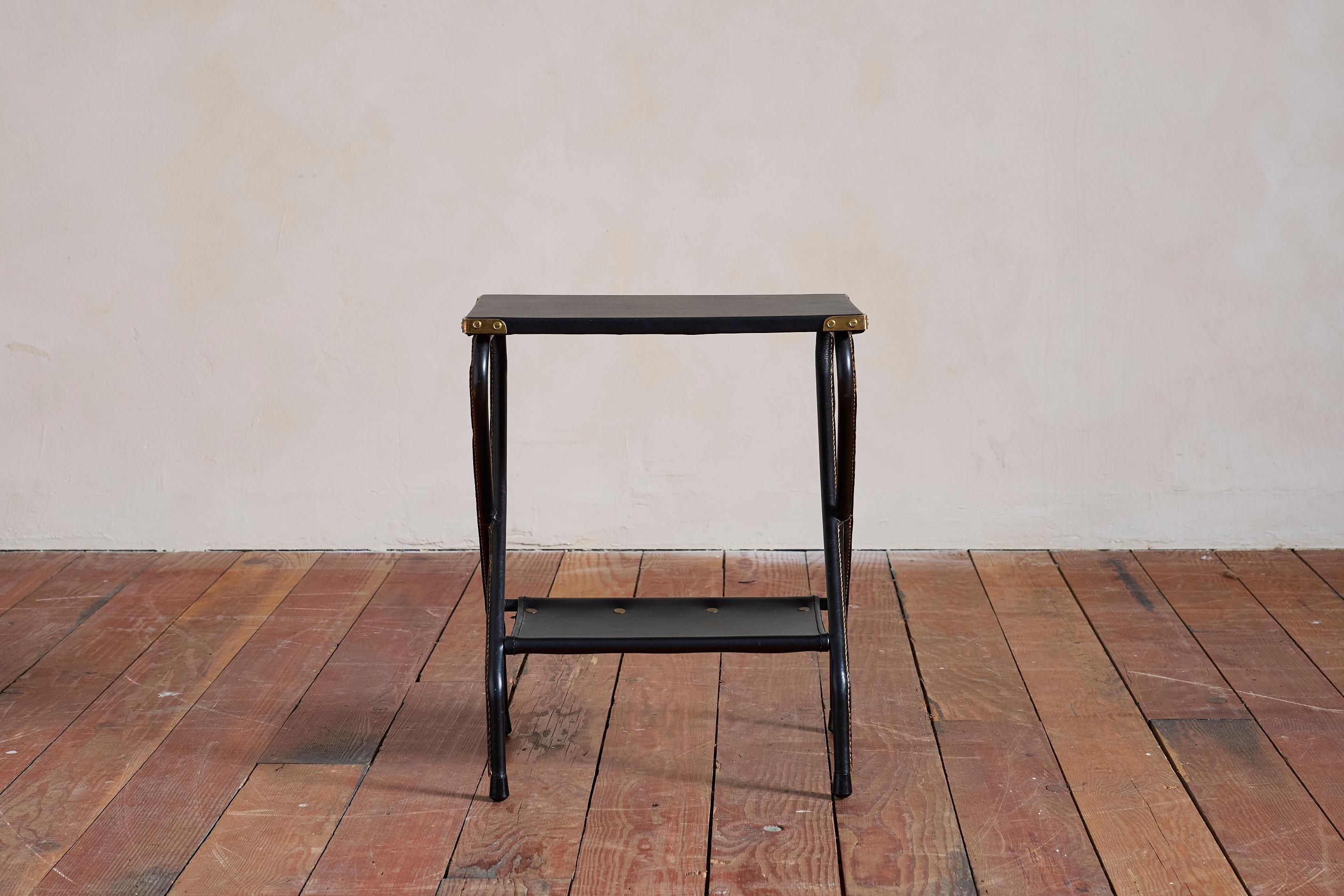 Jacques Adnet Side Table In Good Condition For Sale In Beverly Hills, CA