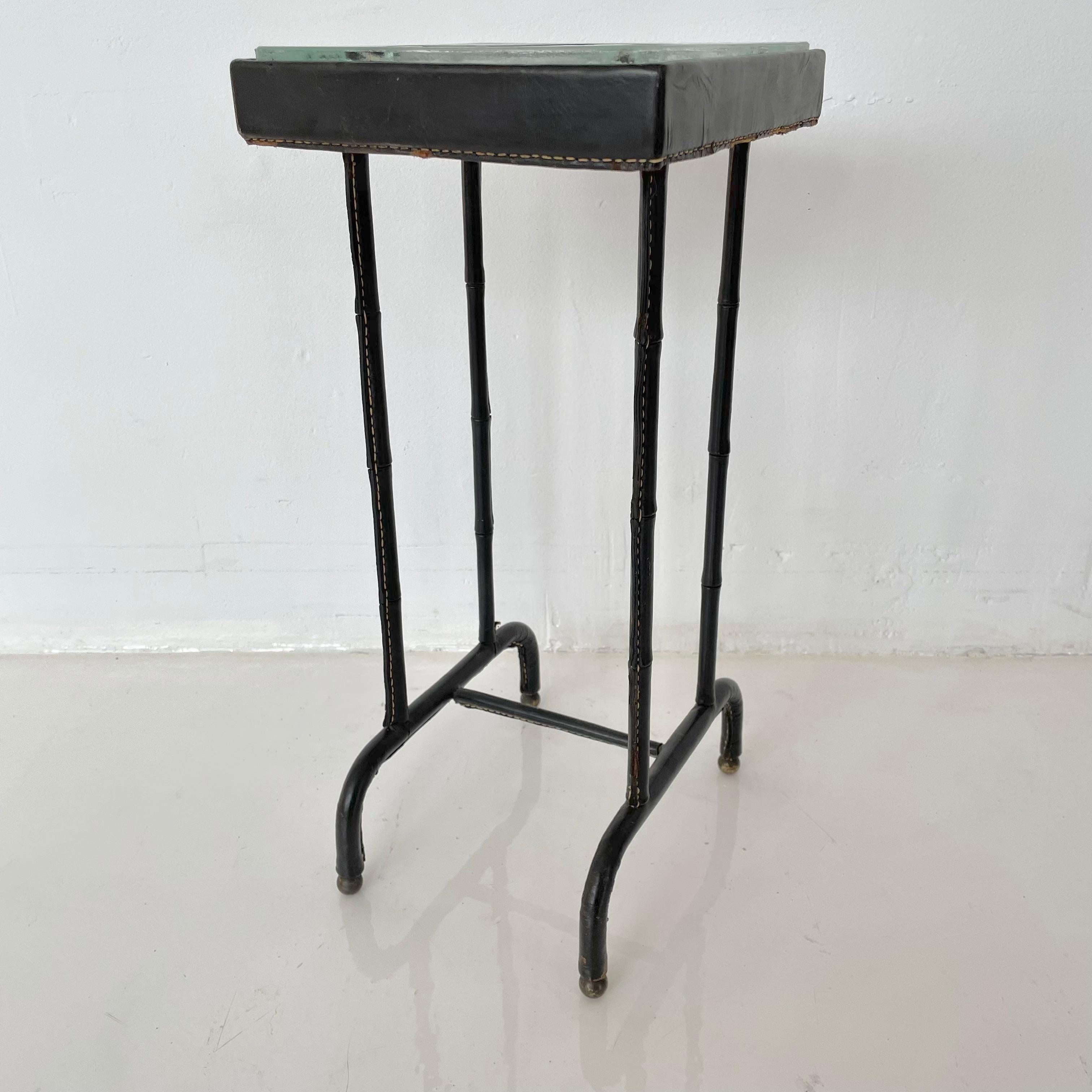 Brass Jacques Adnet Side Table