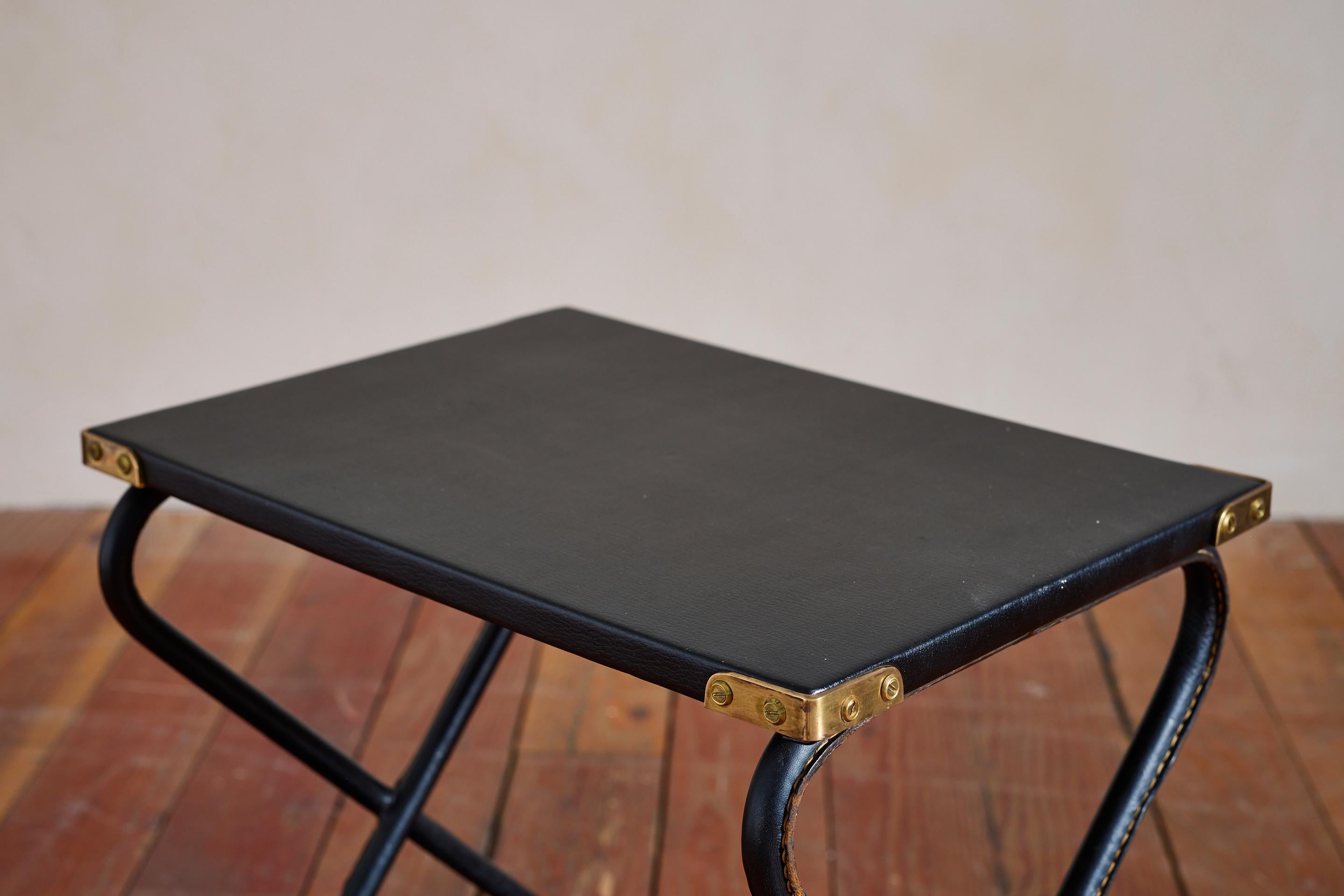 Mid-20th Century Jacques Adnet Side Table For Sale