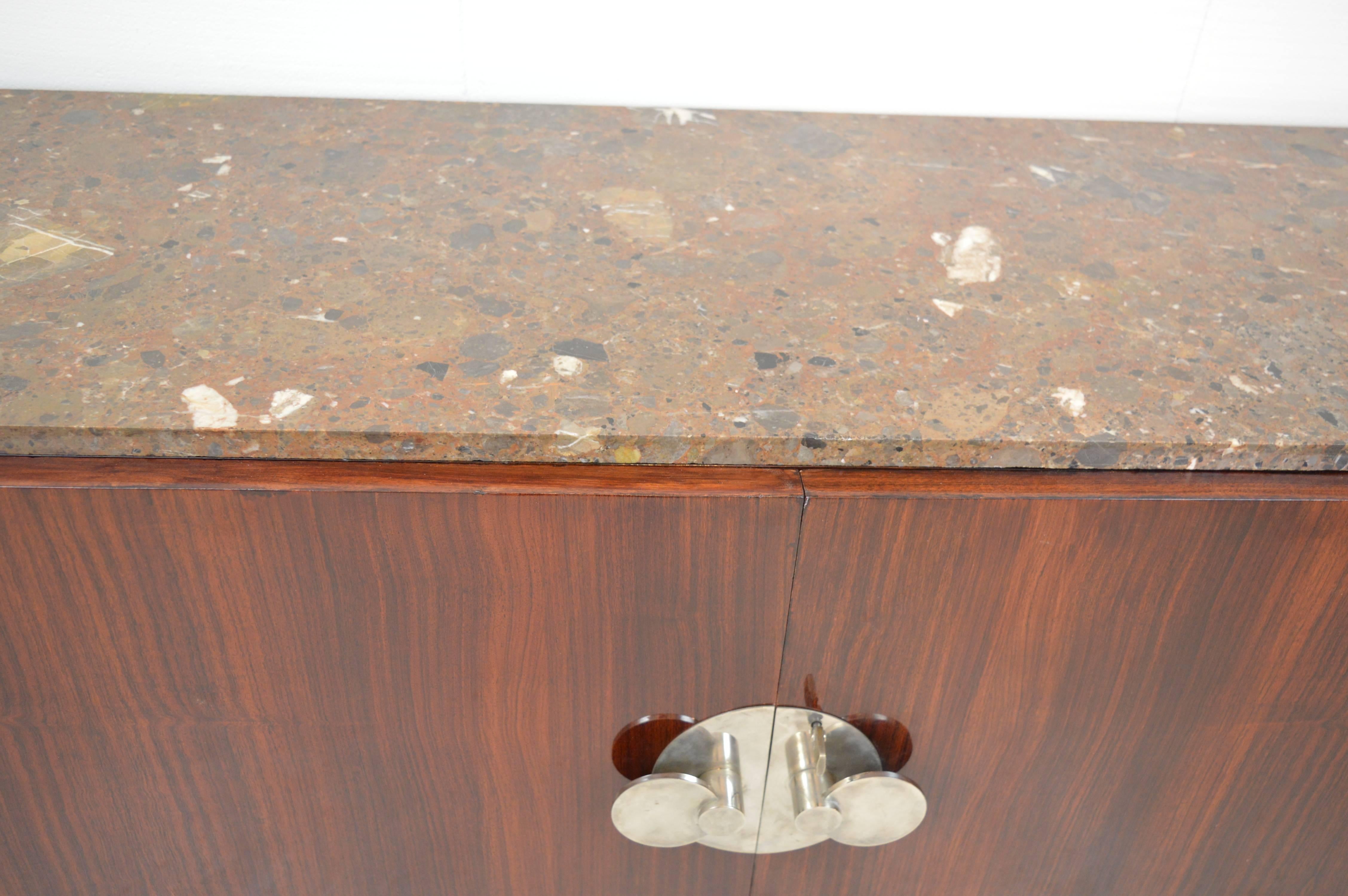 Jacques Adnet Sideboard in Rosewood, 1930 In Good Condition In Castenray, NL