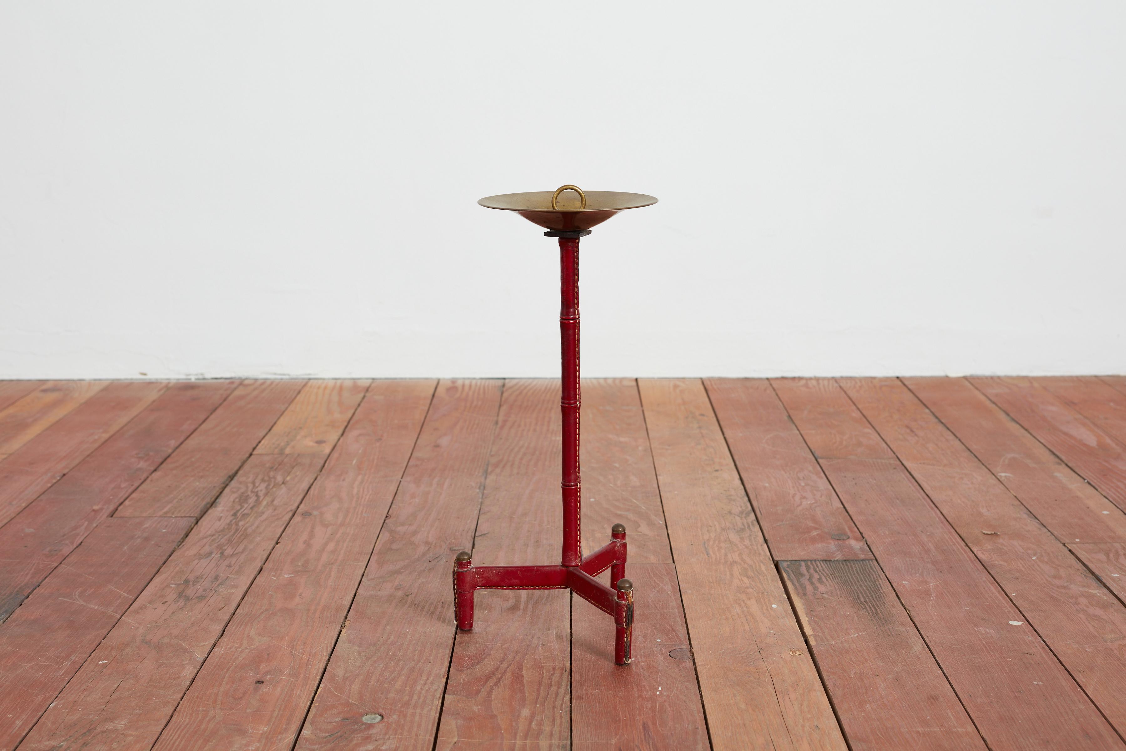 French Jacques Adnet Standing Ashtray / Catchall For Sale