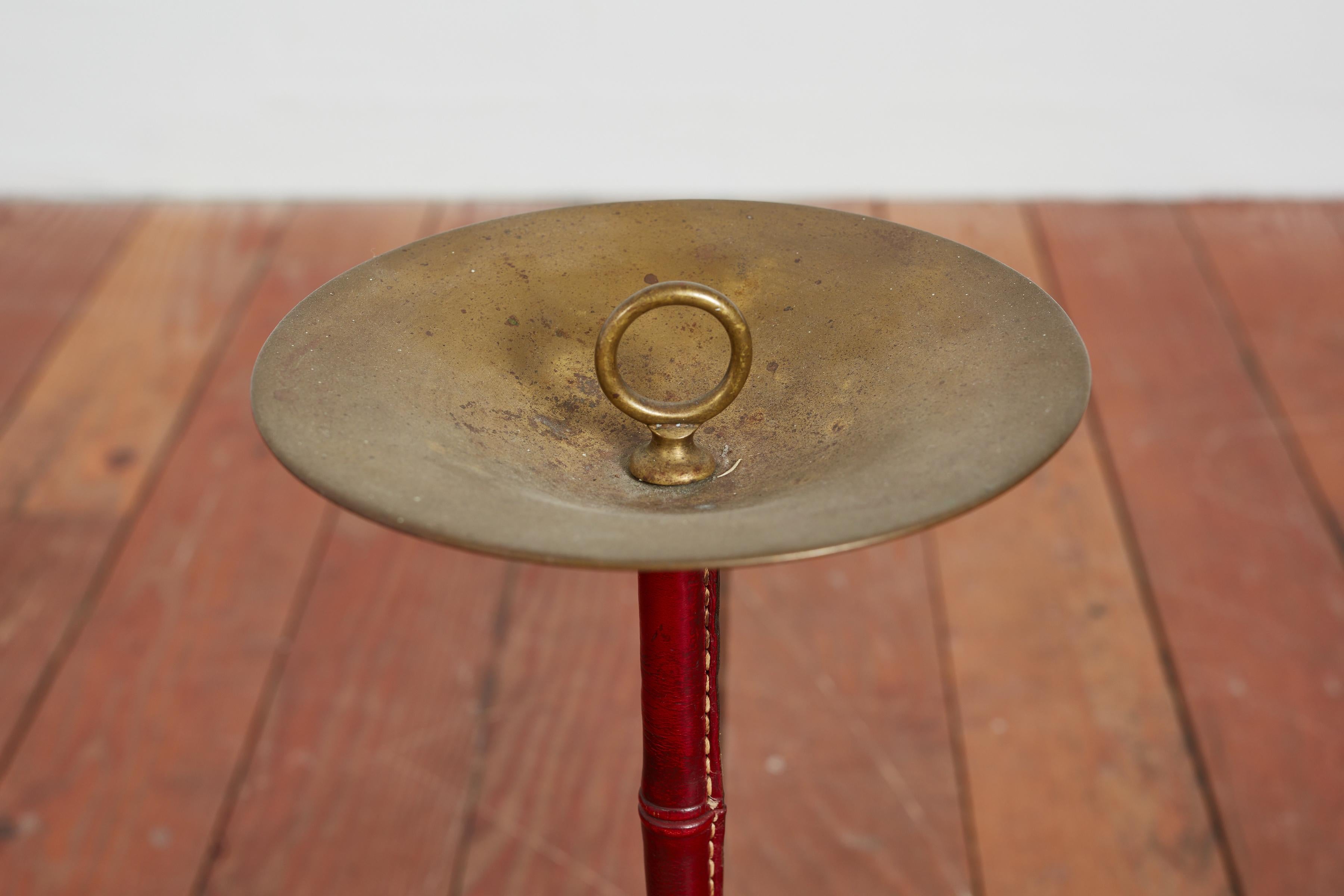 Jacques Adnet Standing Ashtray / Catchall In Good Condition For Sale In Beverly Hills, CA