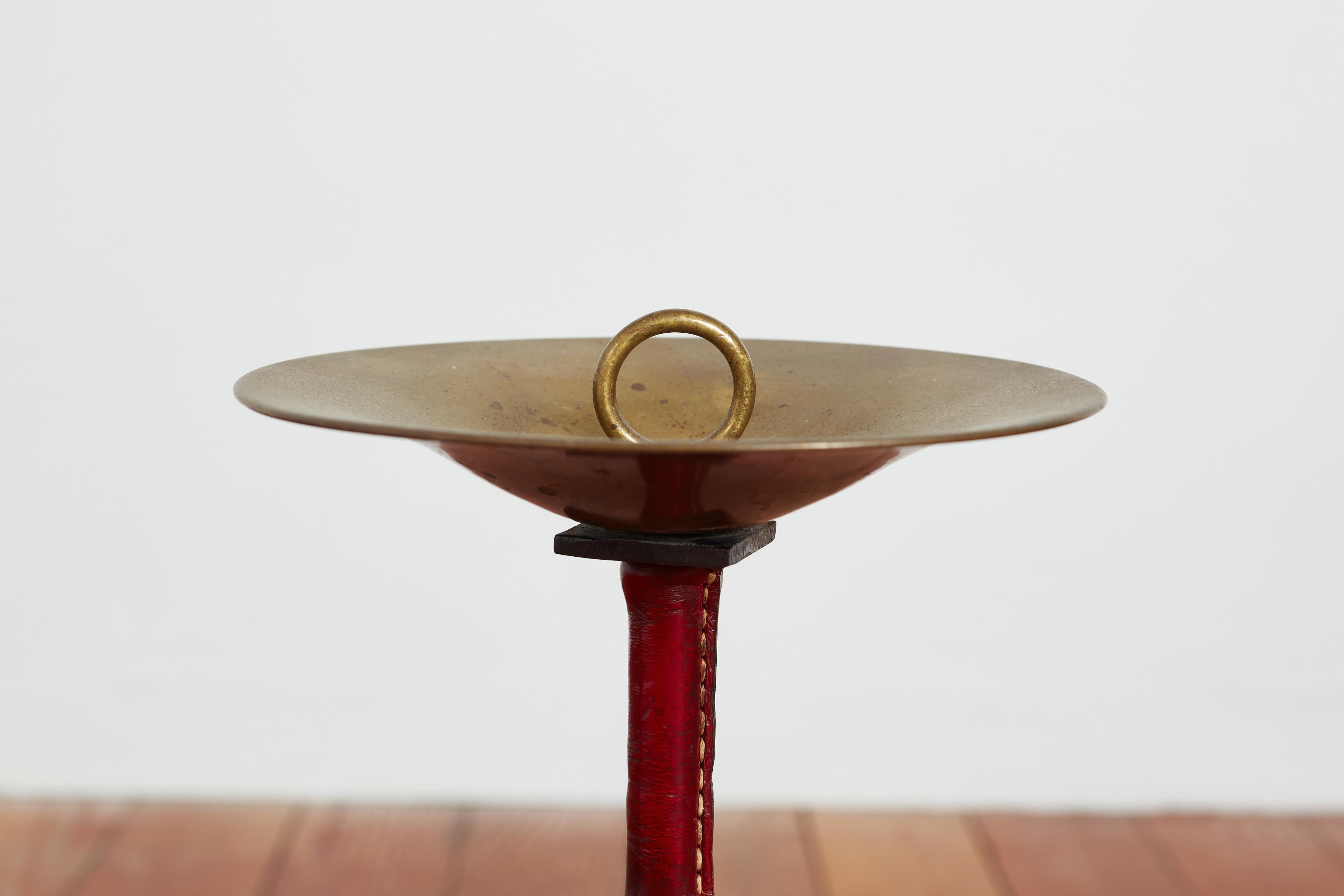 Mid-20th Century Jacques Adnet Standing Ashtray / Catchall For Sale