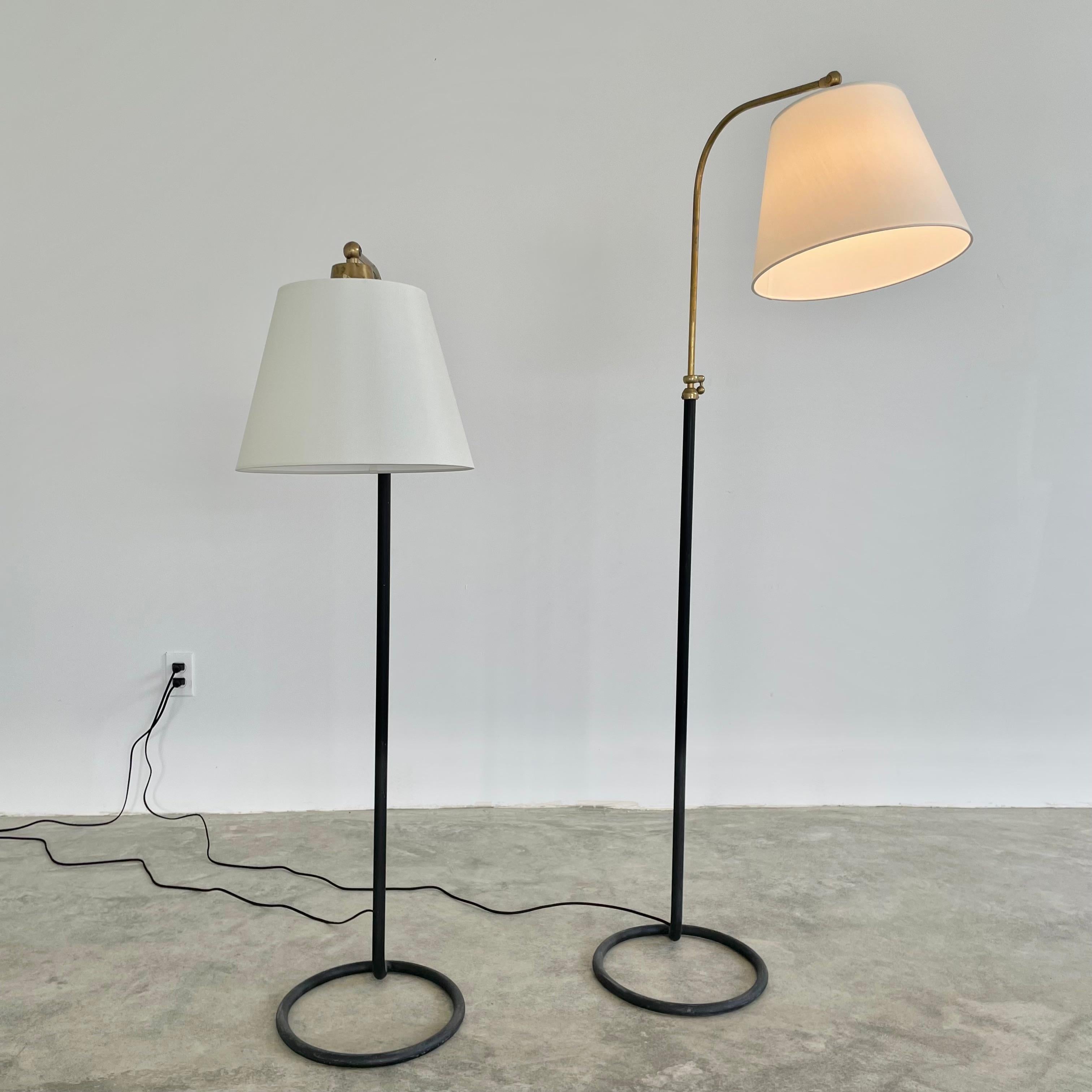 Jacques Adnet Style Adjustable Floor Lamp For Sale 4