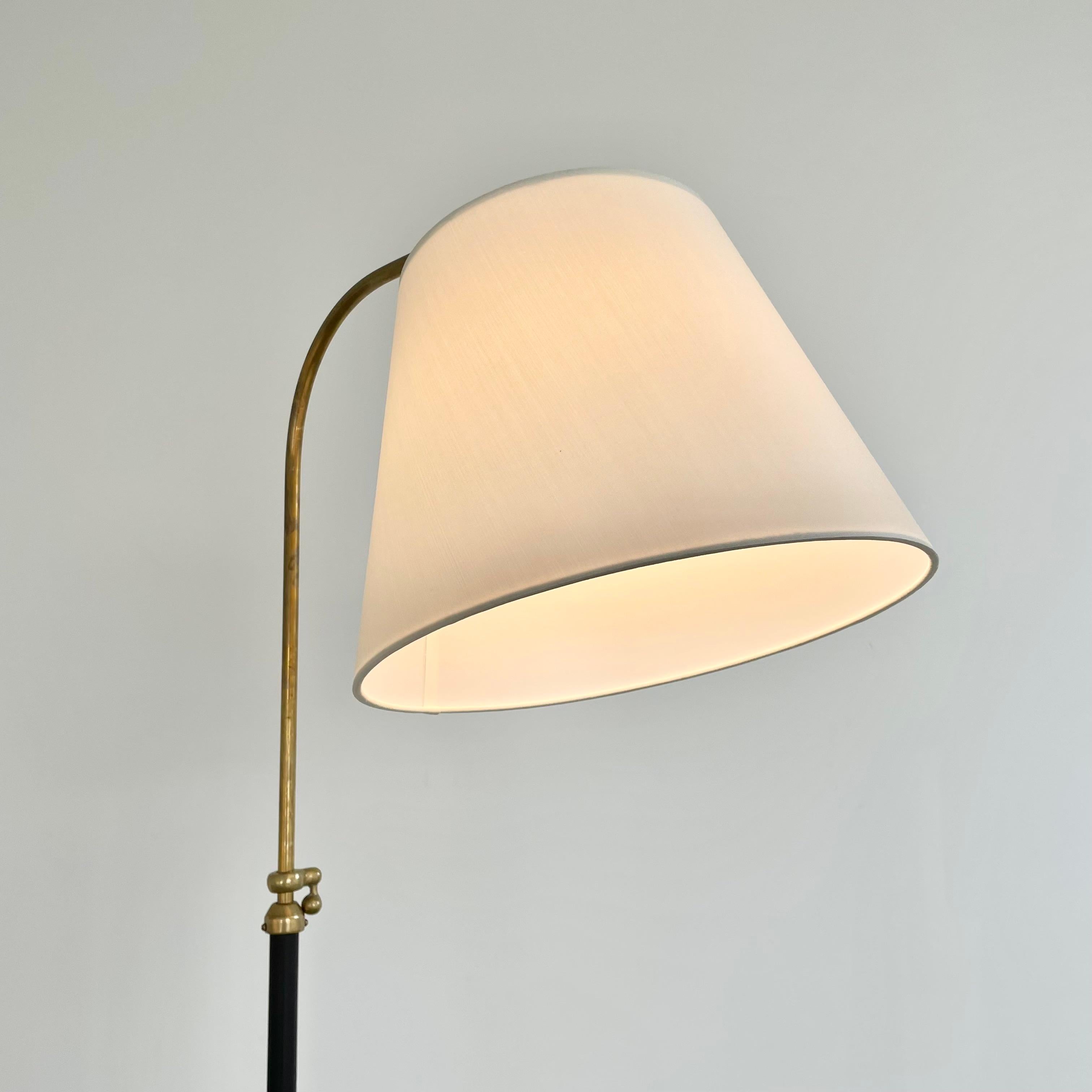 French Jacques Adnet Style Adjustable Floor Lamp For Sale