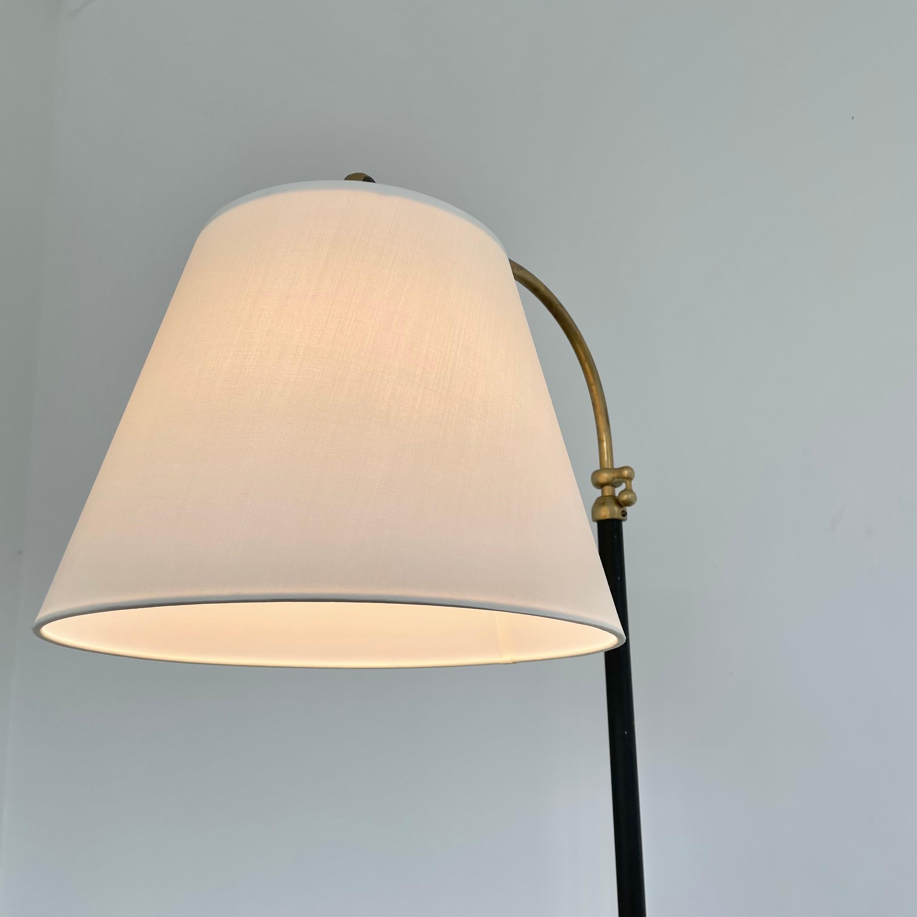 Jacques Adnet Style Adjustable Floor Lamp For Sale 1