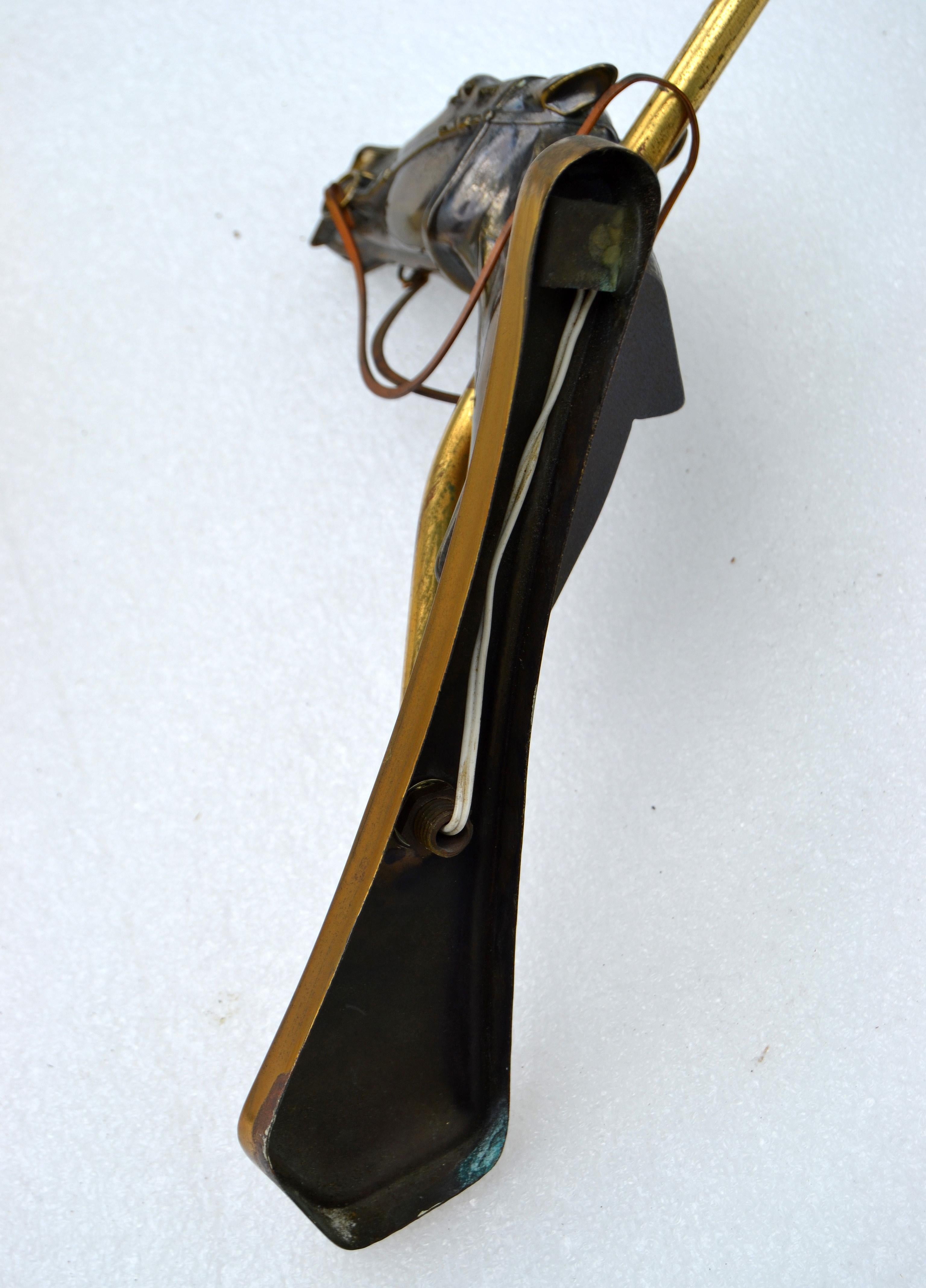 Lampada da parete a forma di cavallo in bronzo di Jacques Adnet in stile neoclassico francese in vendita 2