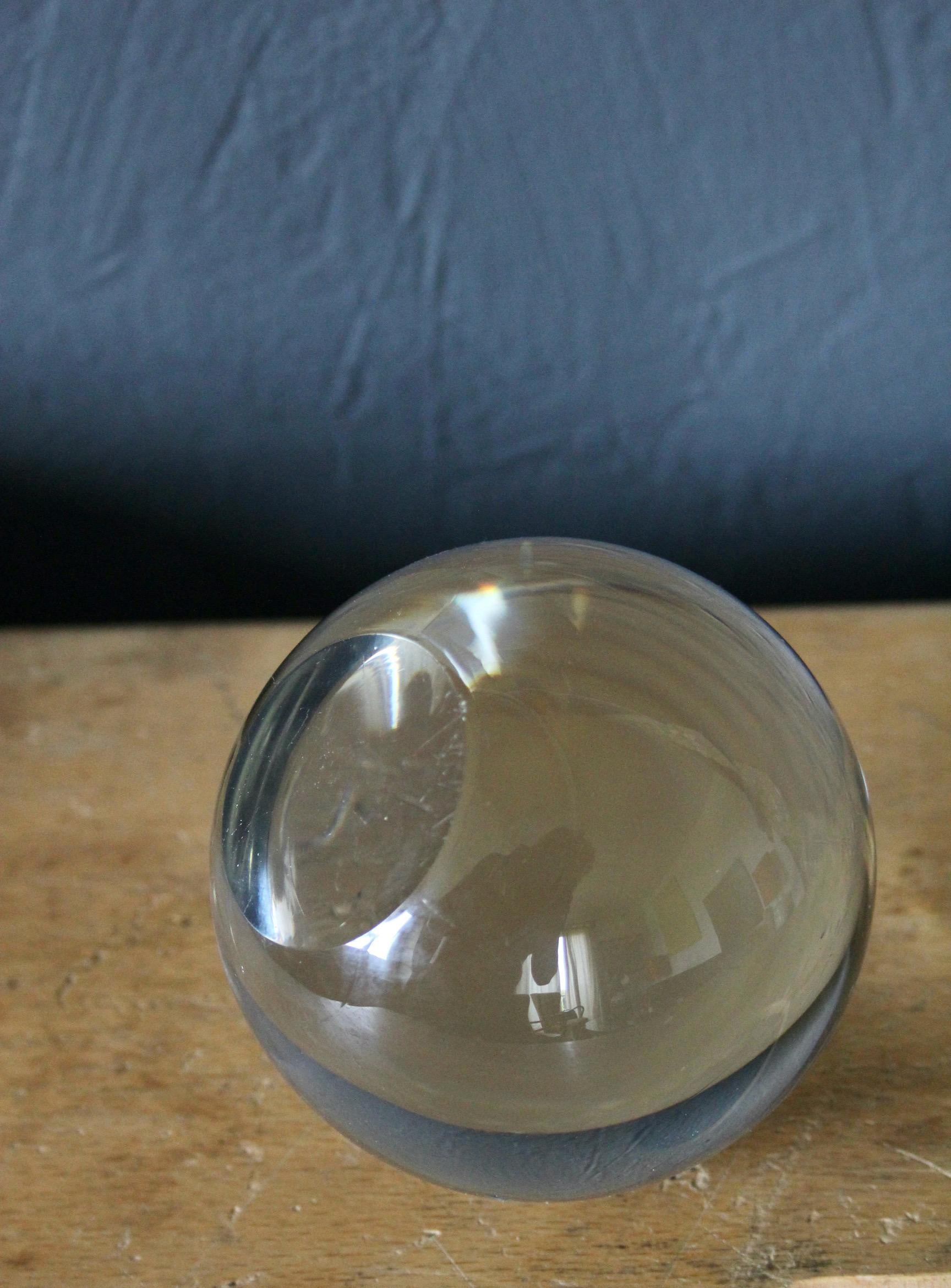 Glass Jacques Adnet style candlestick For Sale