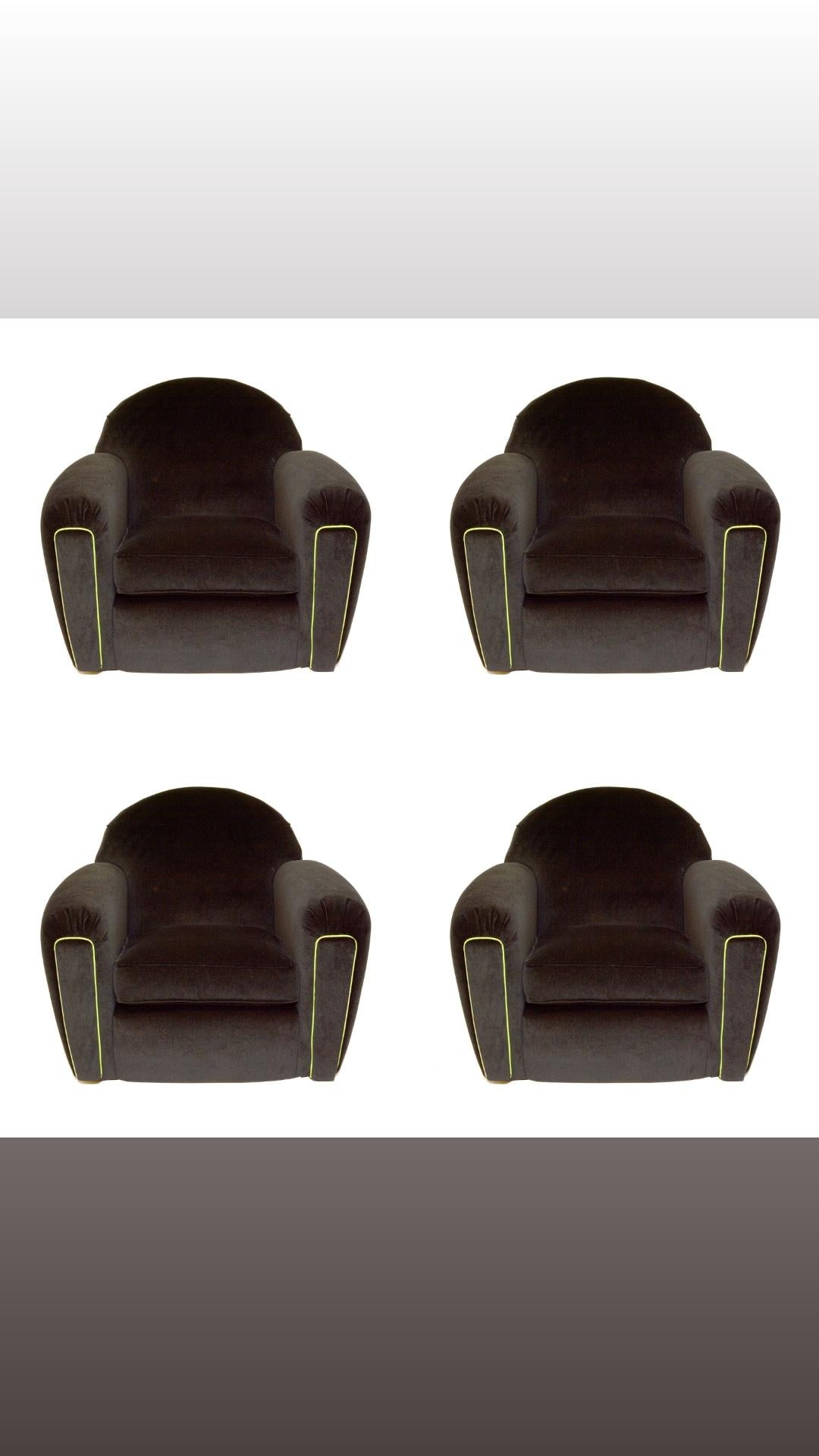 Canadian Jacques Adnet Style Club Chairs