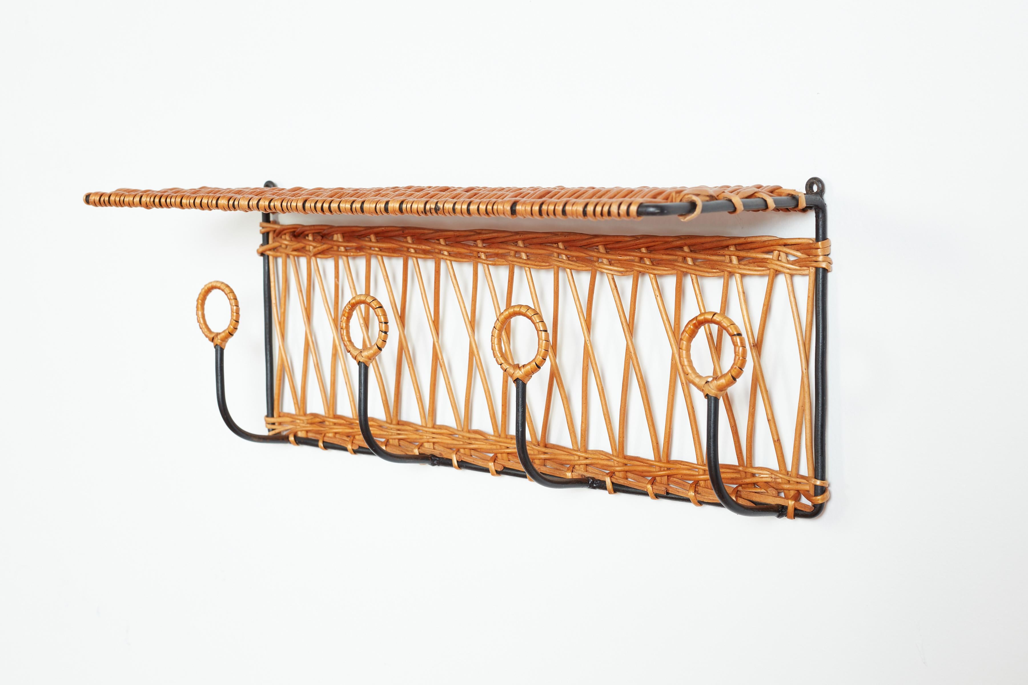 French Jacques Adnet Style Coat Rack For Sale