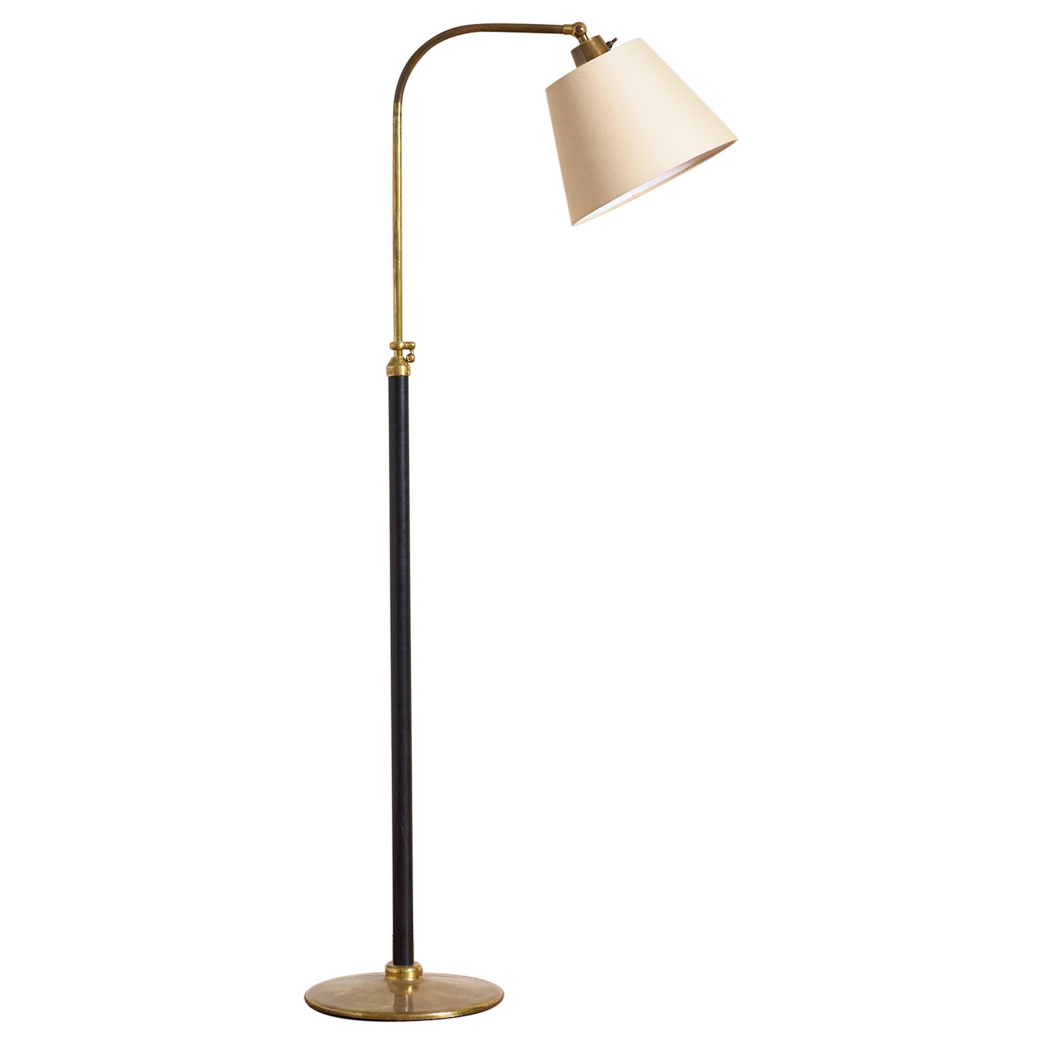 Jacques Adnet Style Floor Lamp - Black en venta