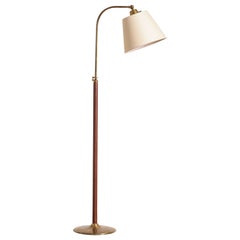 Jacques Adnet Style Floor Lamp - Brown
