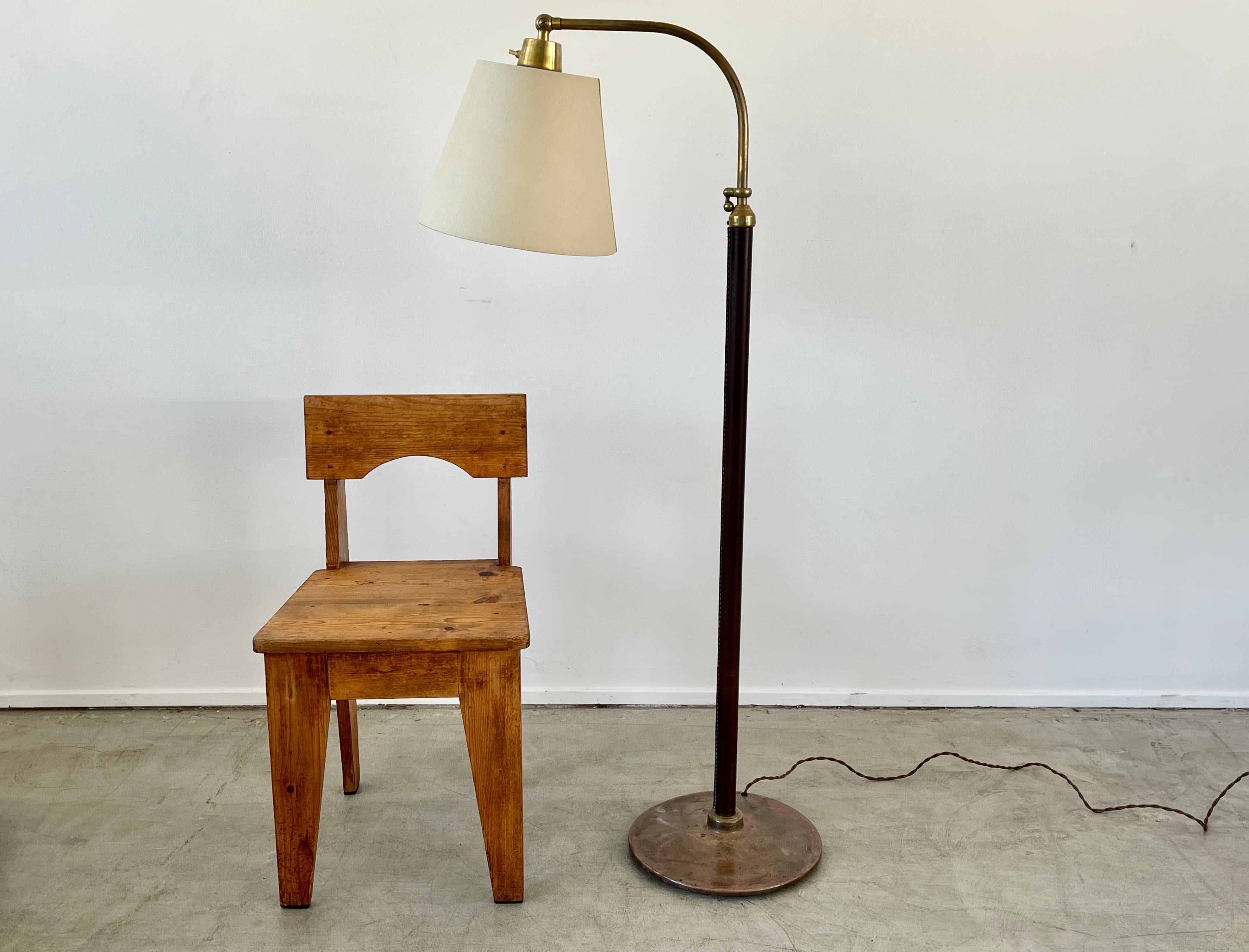 French Jacques Adnet Style Floor Lamp