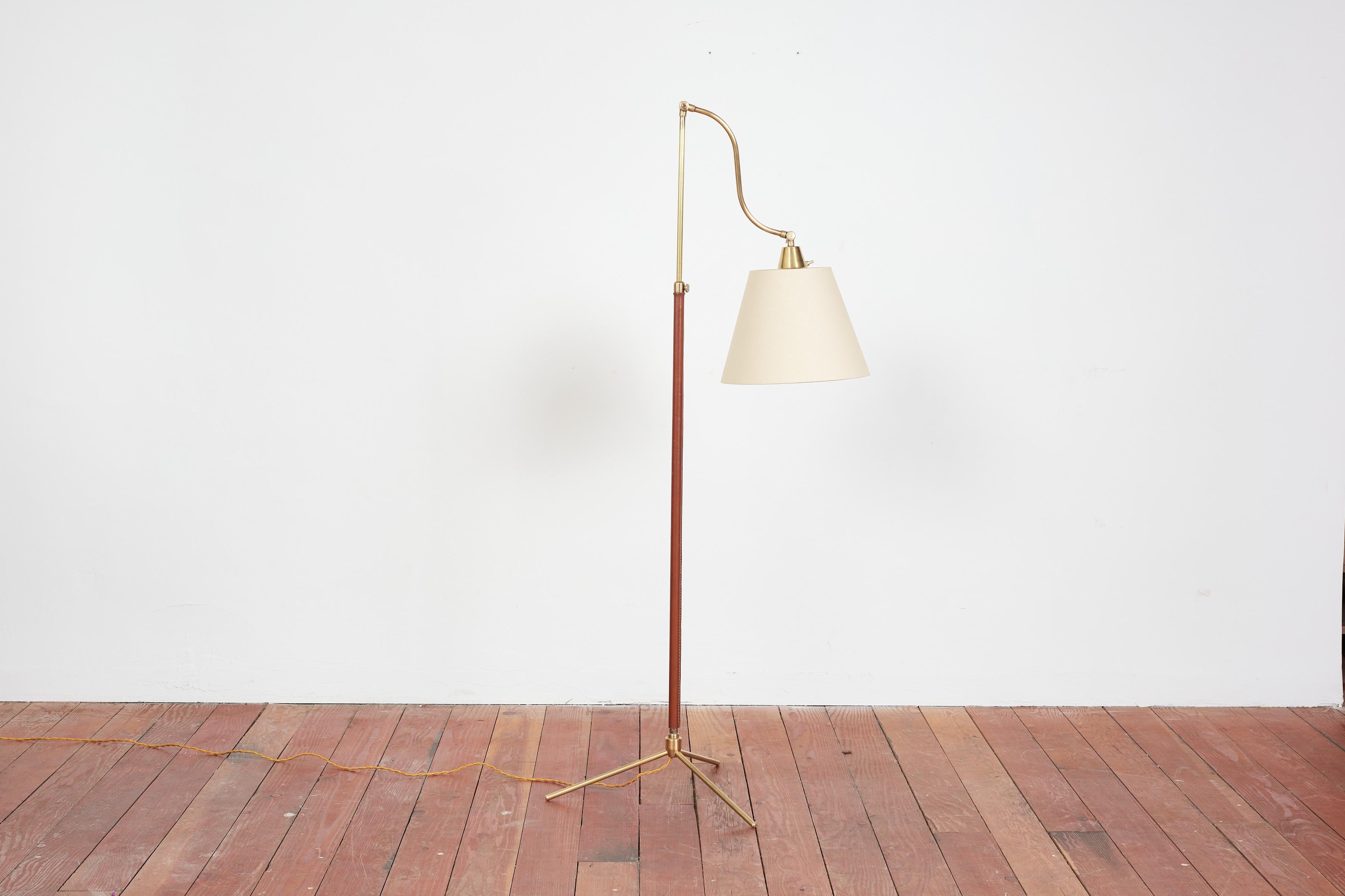 French Jacques Adnet Style Floor Lamp