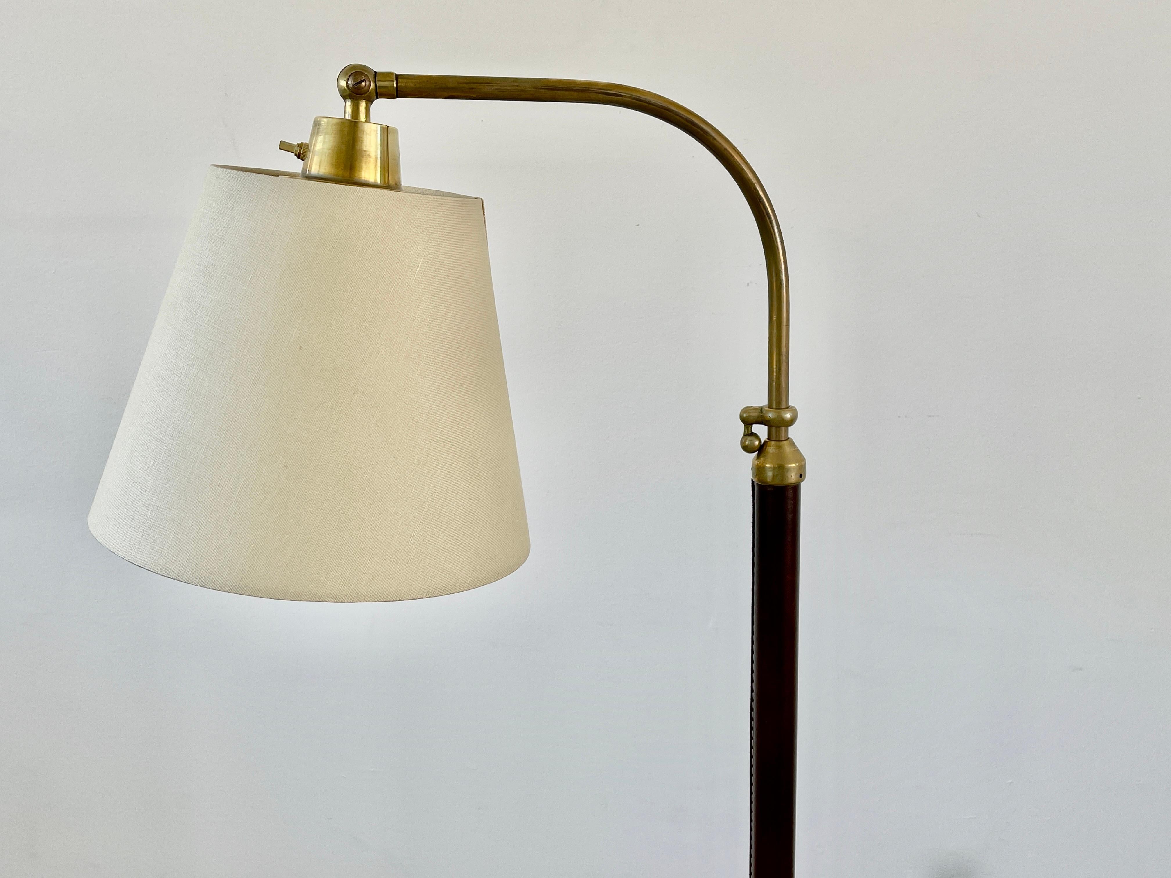 Jacques Adnet Style Floor Lamp In Good Condition In Beverly Hills, CA