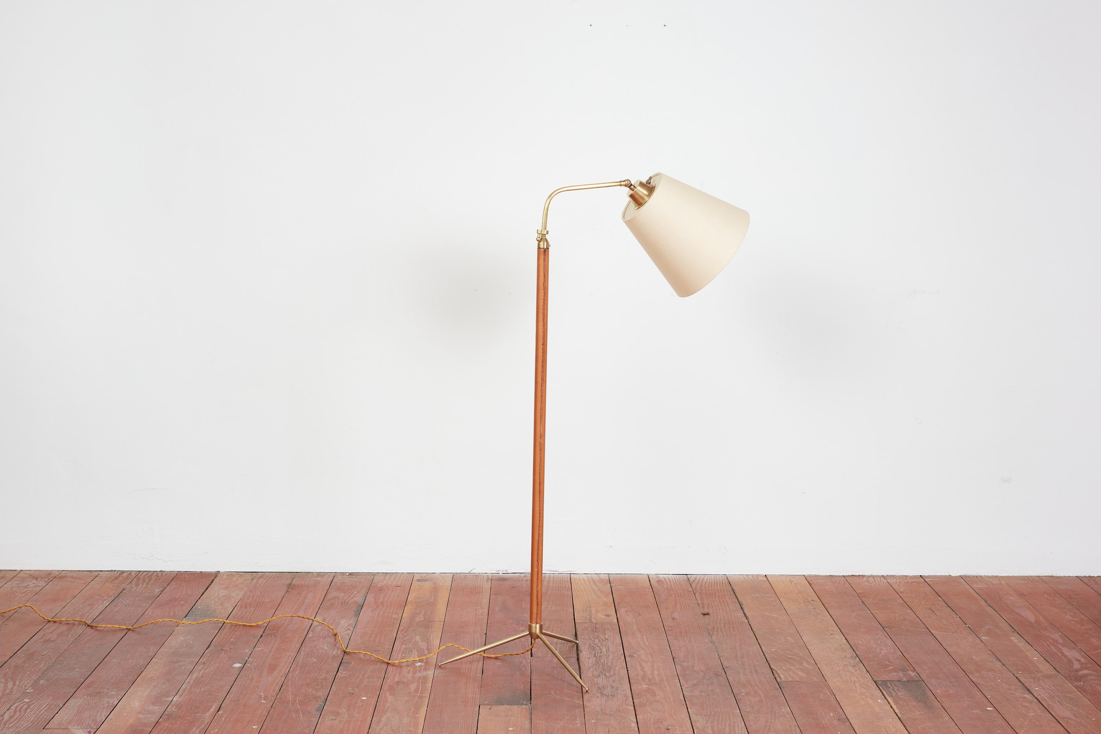 Mid-20th Century Jacques Adnet Style Floor Lamp