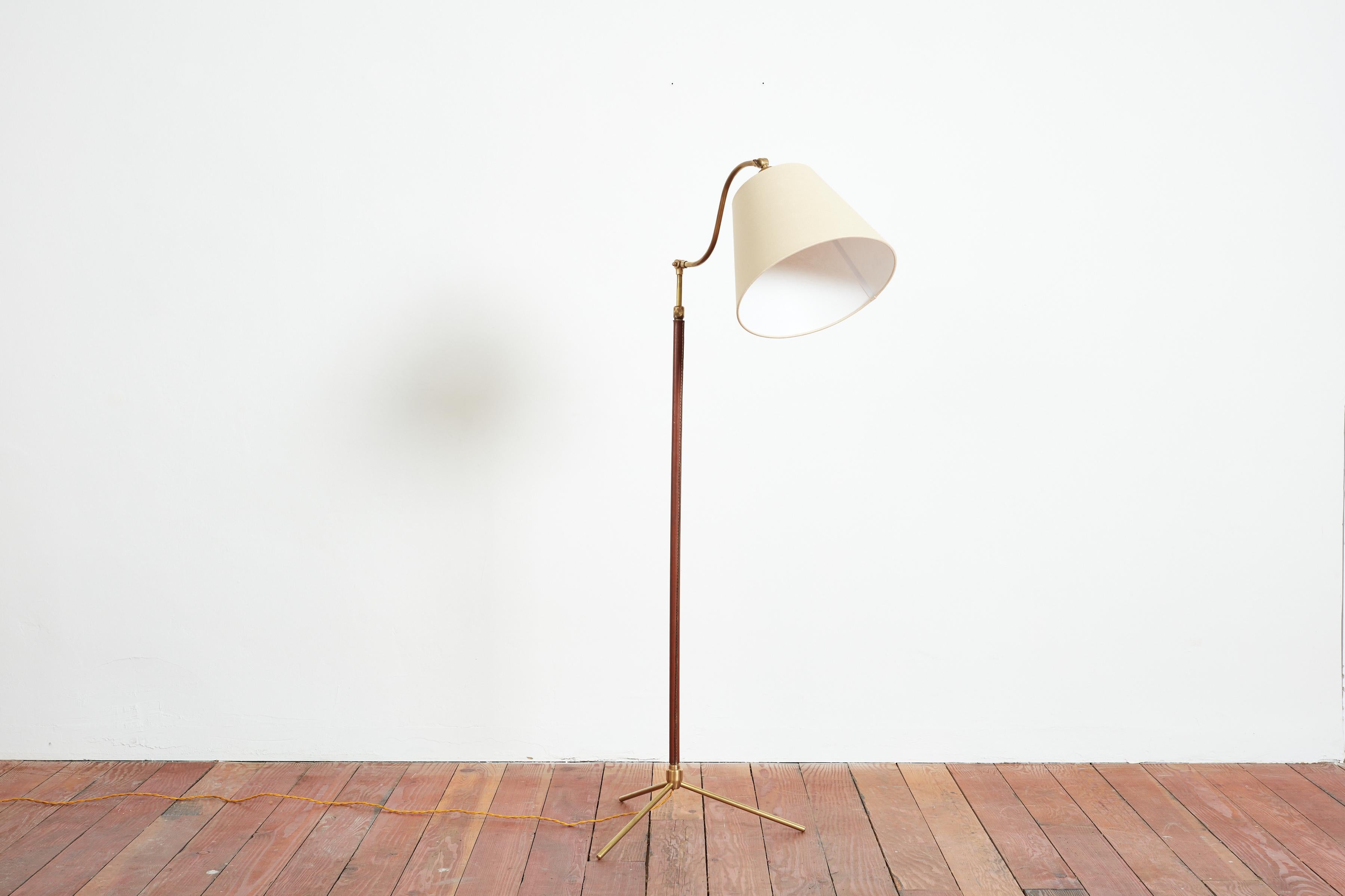 Mid-20th Century Jacques Adnet Style Floor Lamp For Sale