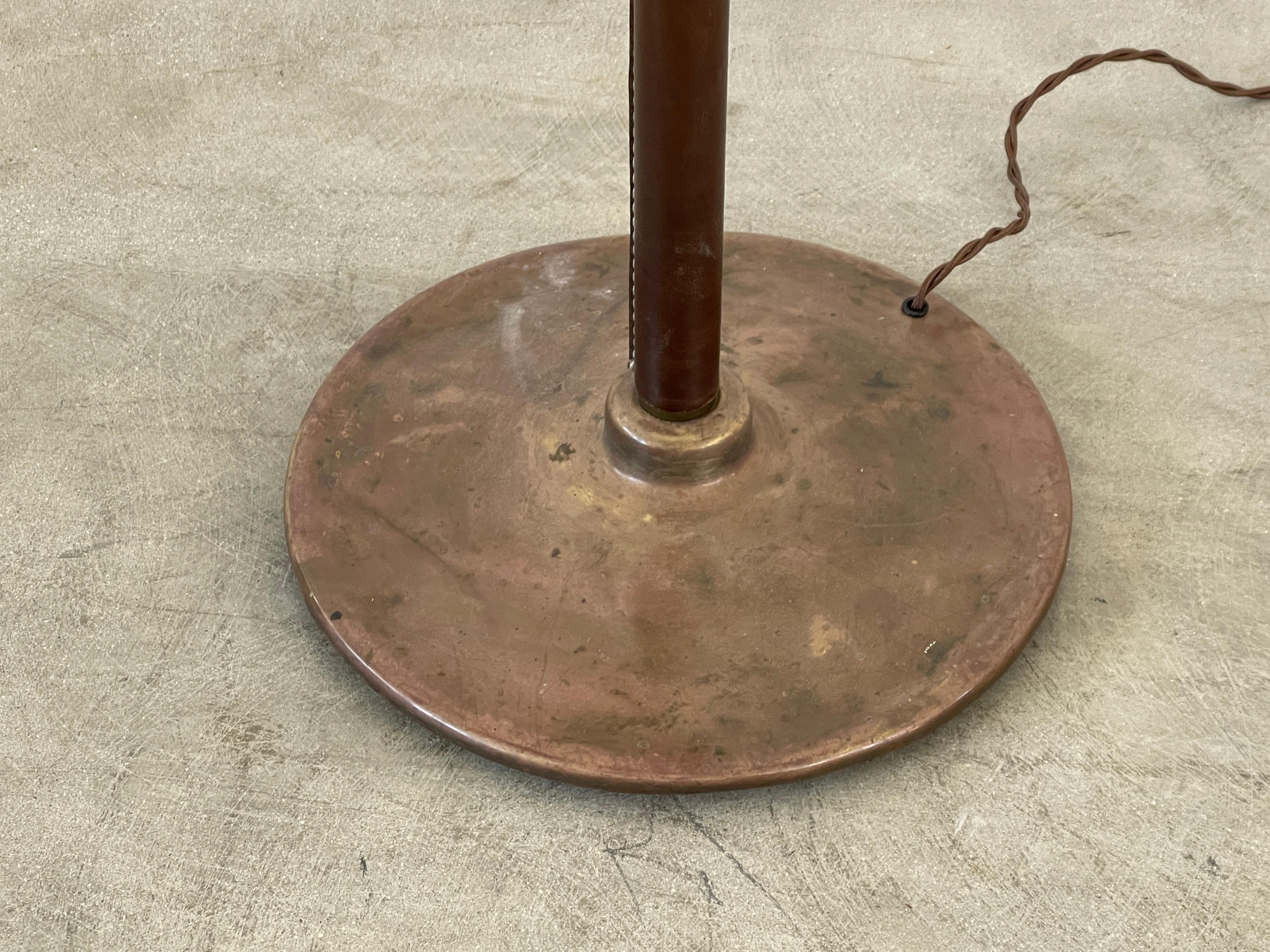 Brass Jacques Adnet Style Floor Lamp