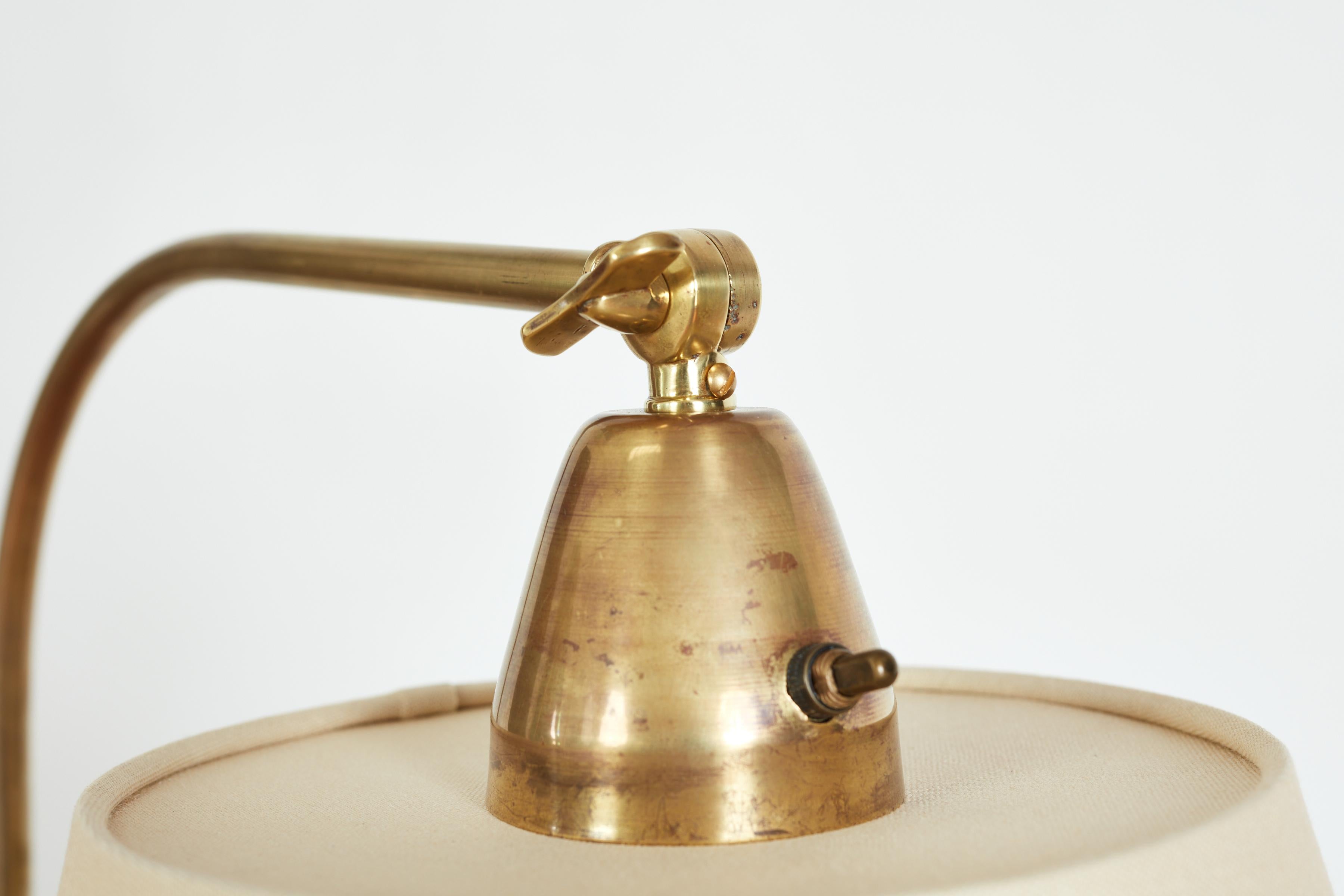Brass Jacques Adnet Style Floor Lamp For Sale