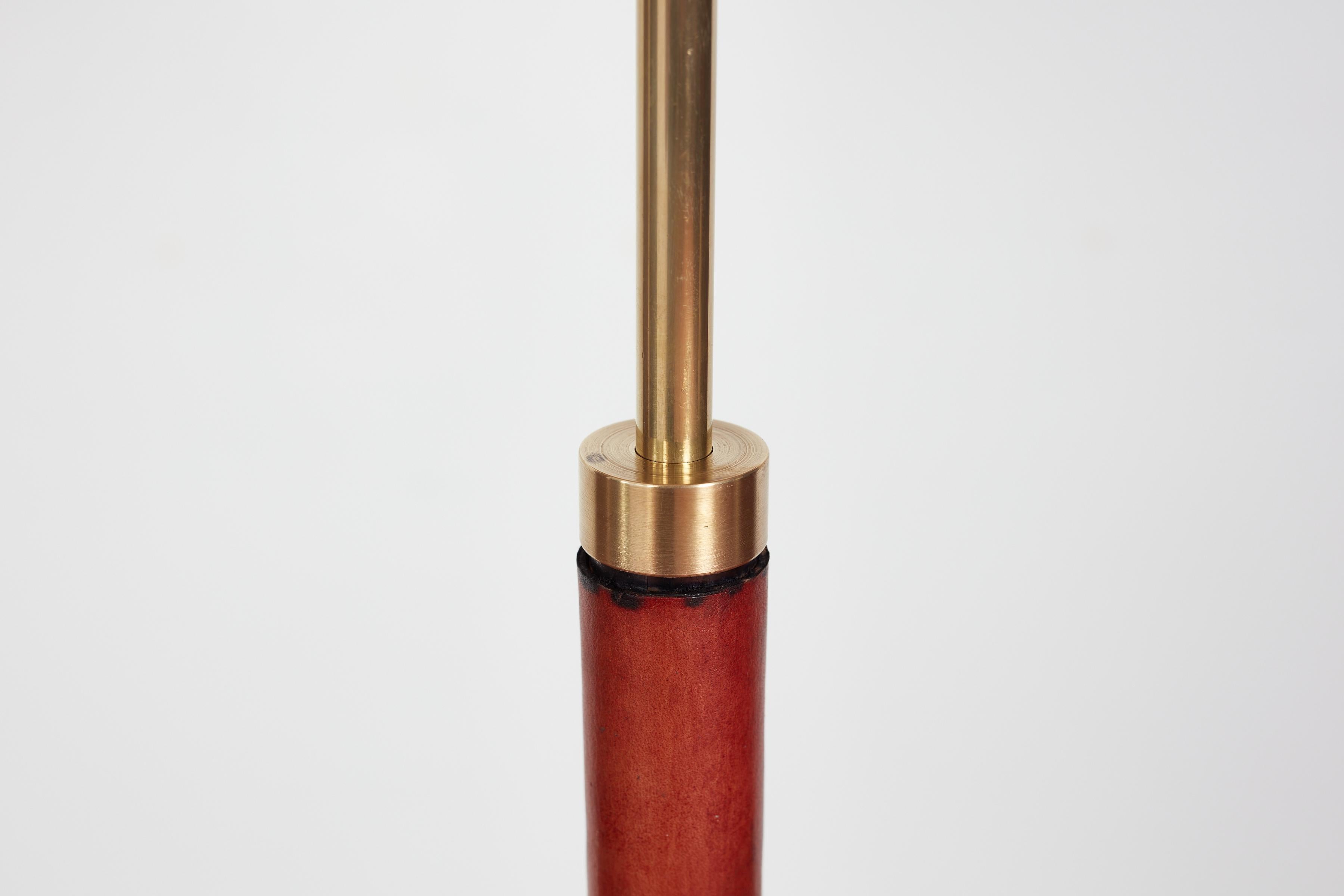 Brass Jacques Adnet Style Floor Lamp
