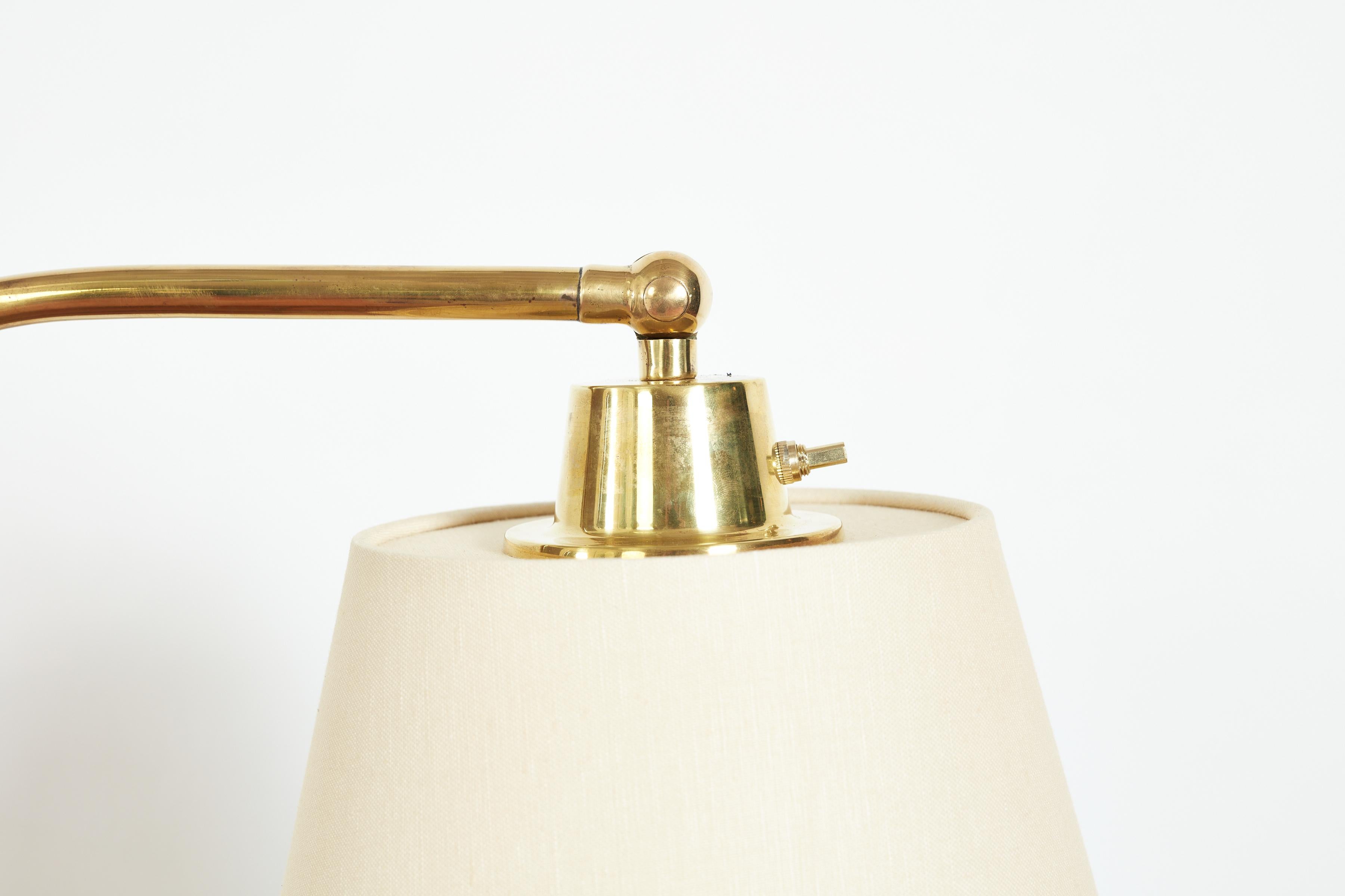 Jacques Adnet Style Floor Lamp in Green Leather 1