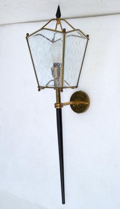 Apliques de pared estilo Jacques Adnet de mayor tamaño Francia 1960, Pareja