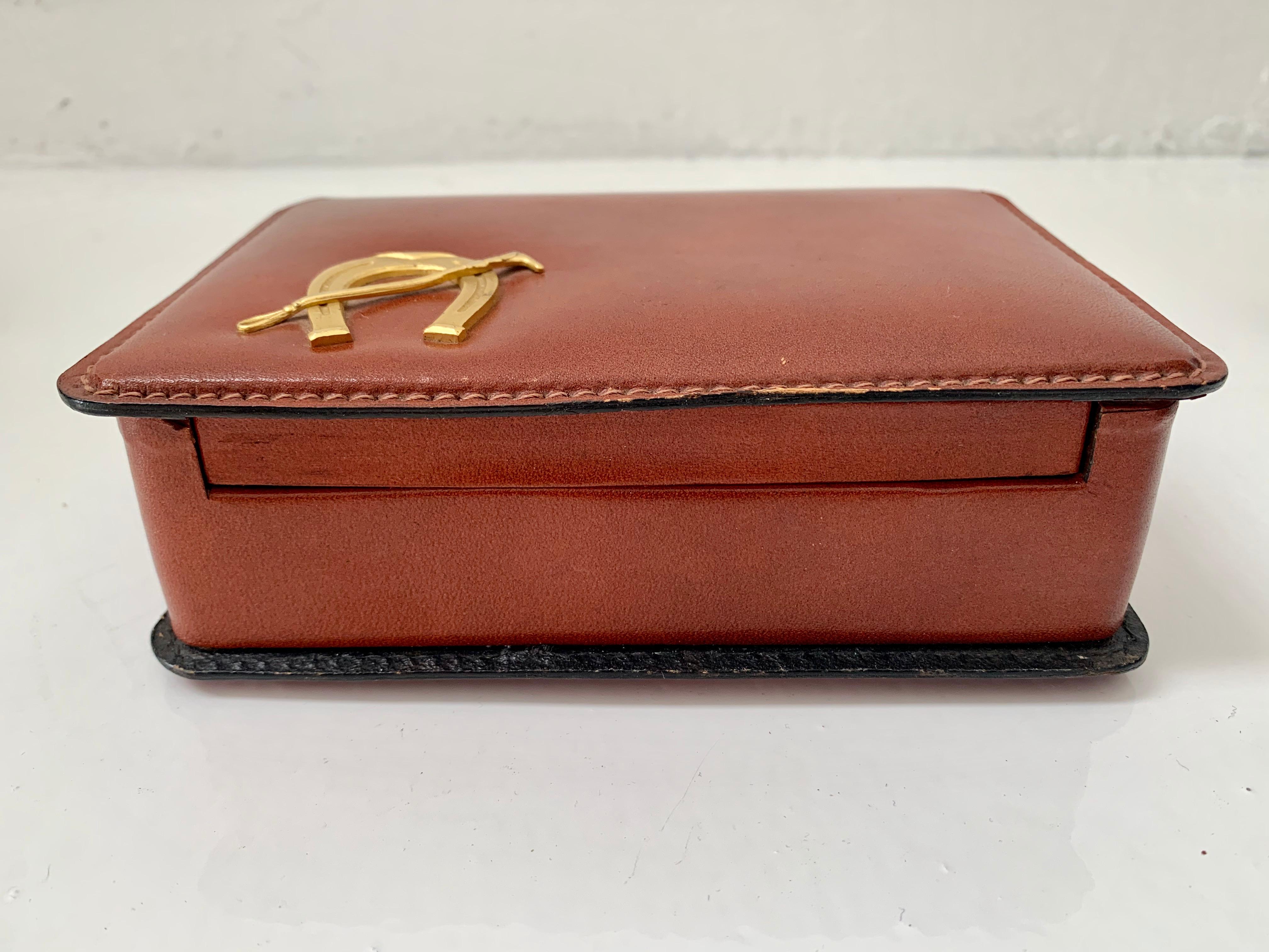 Jacques Adnet Style Leather Box 1