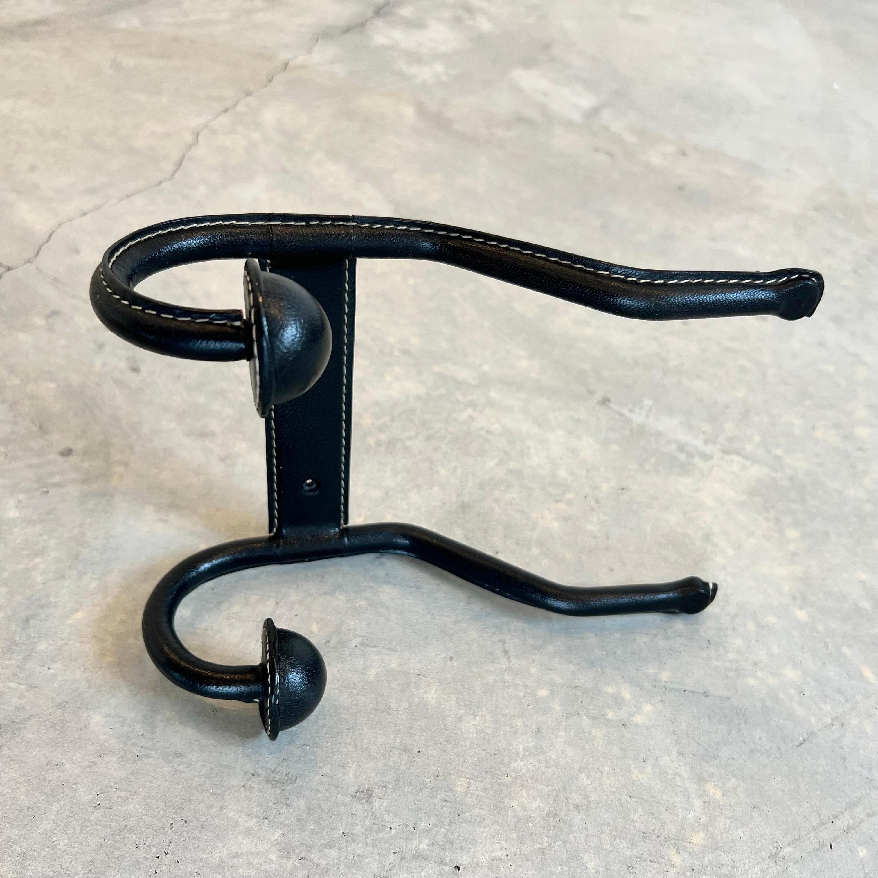 Jacques Adnet Style Leather Hooks For Sale 3