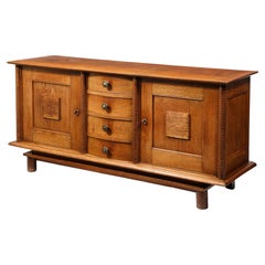 Jacques Adnet Style Sideboard in Oak, France 1940
s Jacques Adnet Style Sideboard in Oak, France 1940
s