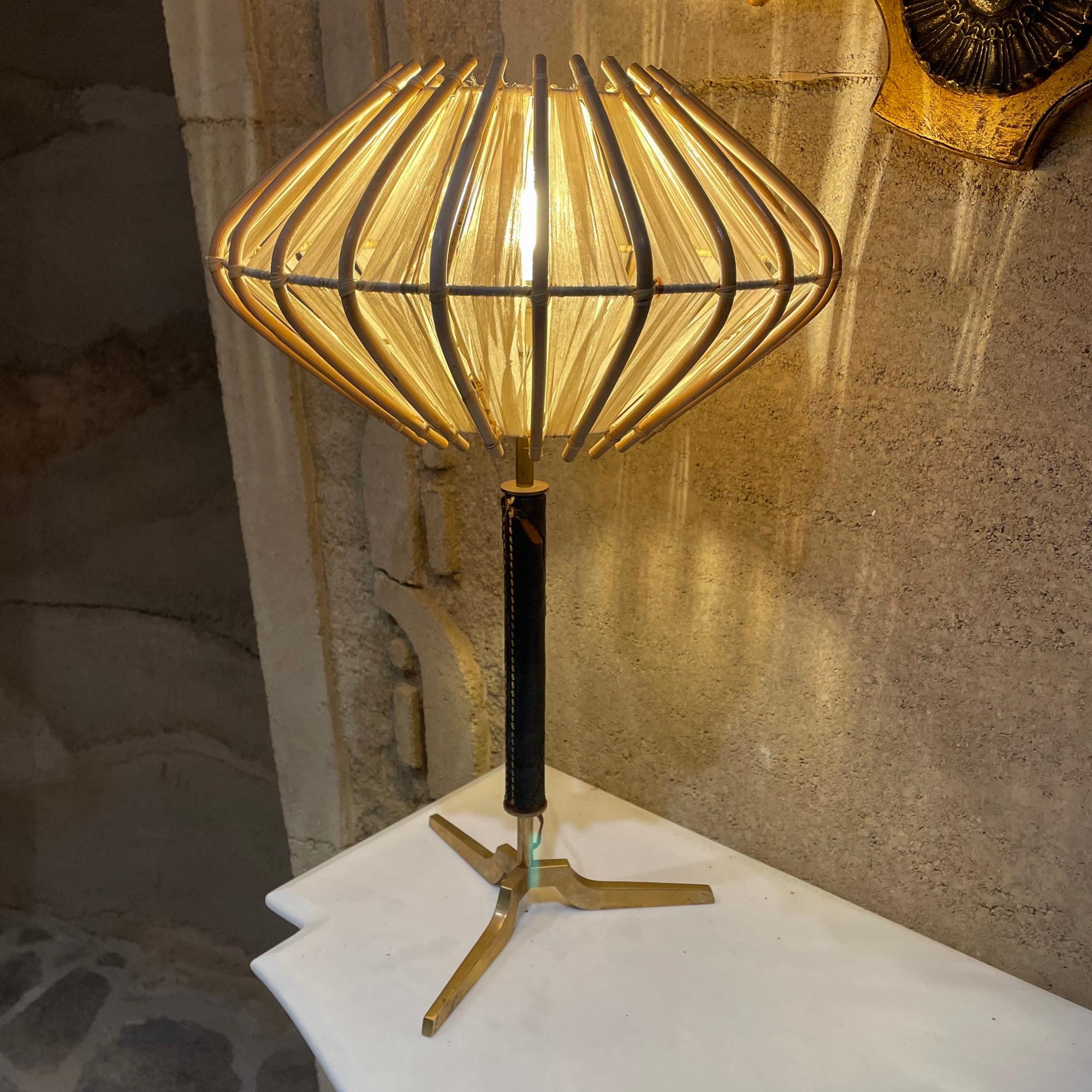 1950s Jacques Adnet Style French Table Lamp France For Sale 5