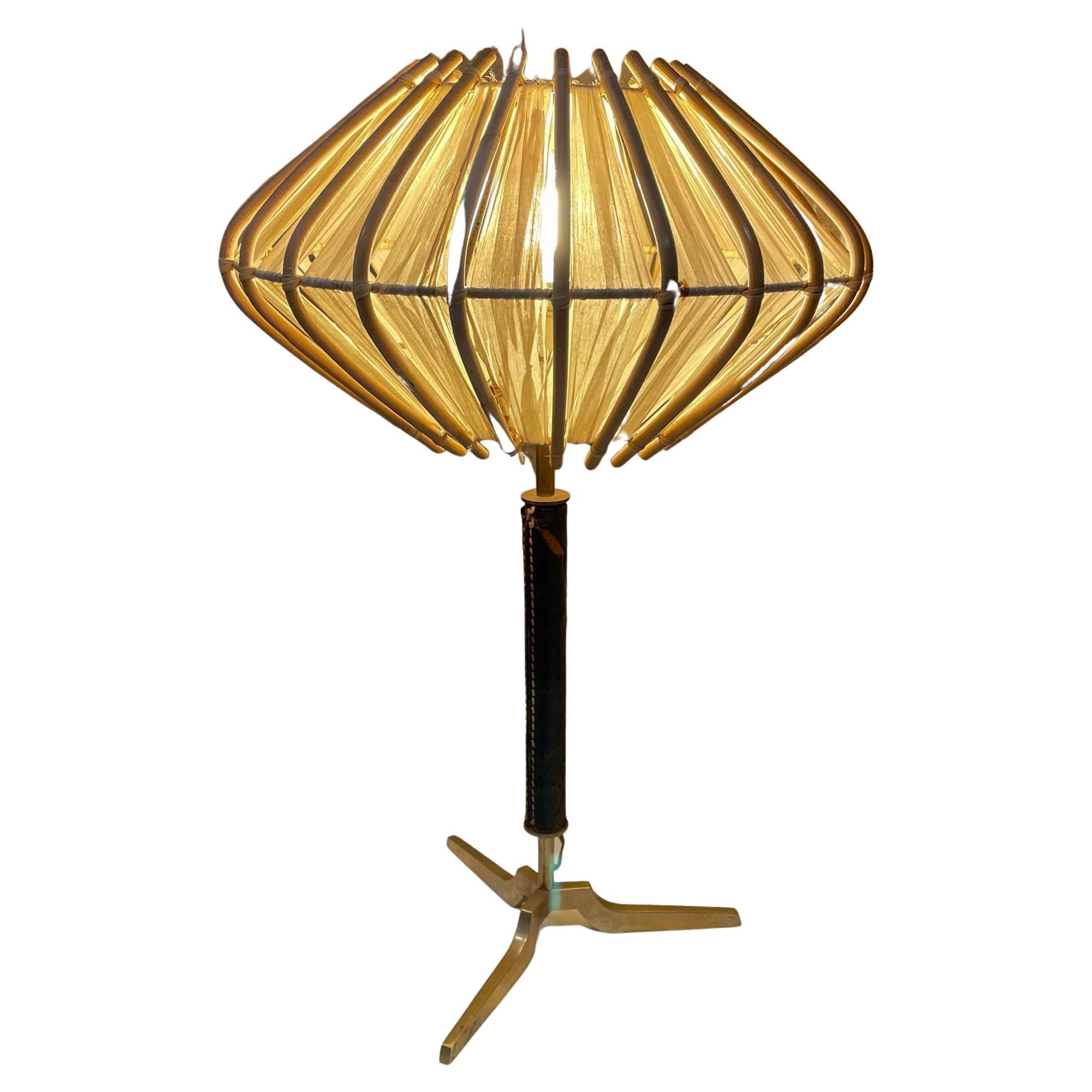 1950s Jacques Adnet Style French Table Lamp France