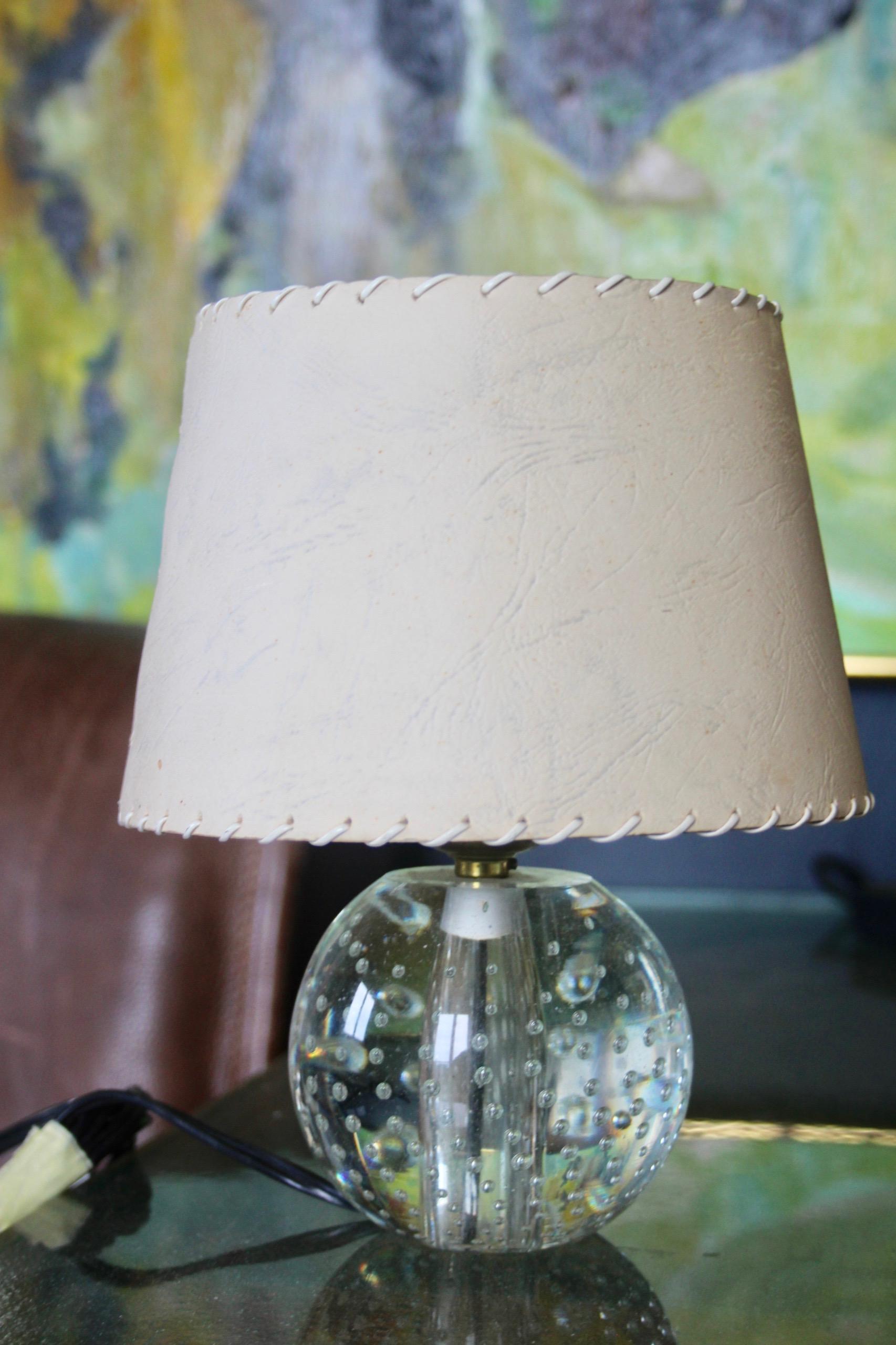 French Jacques Adnet style table lamp For Sale