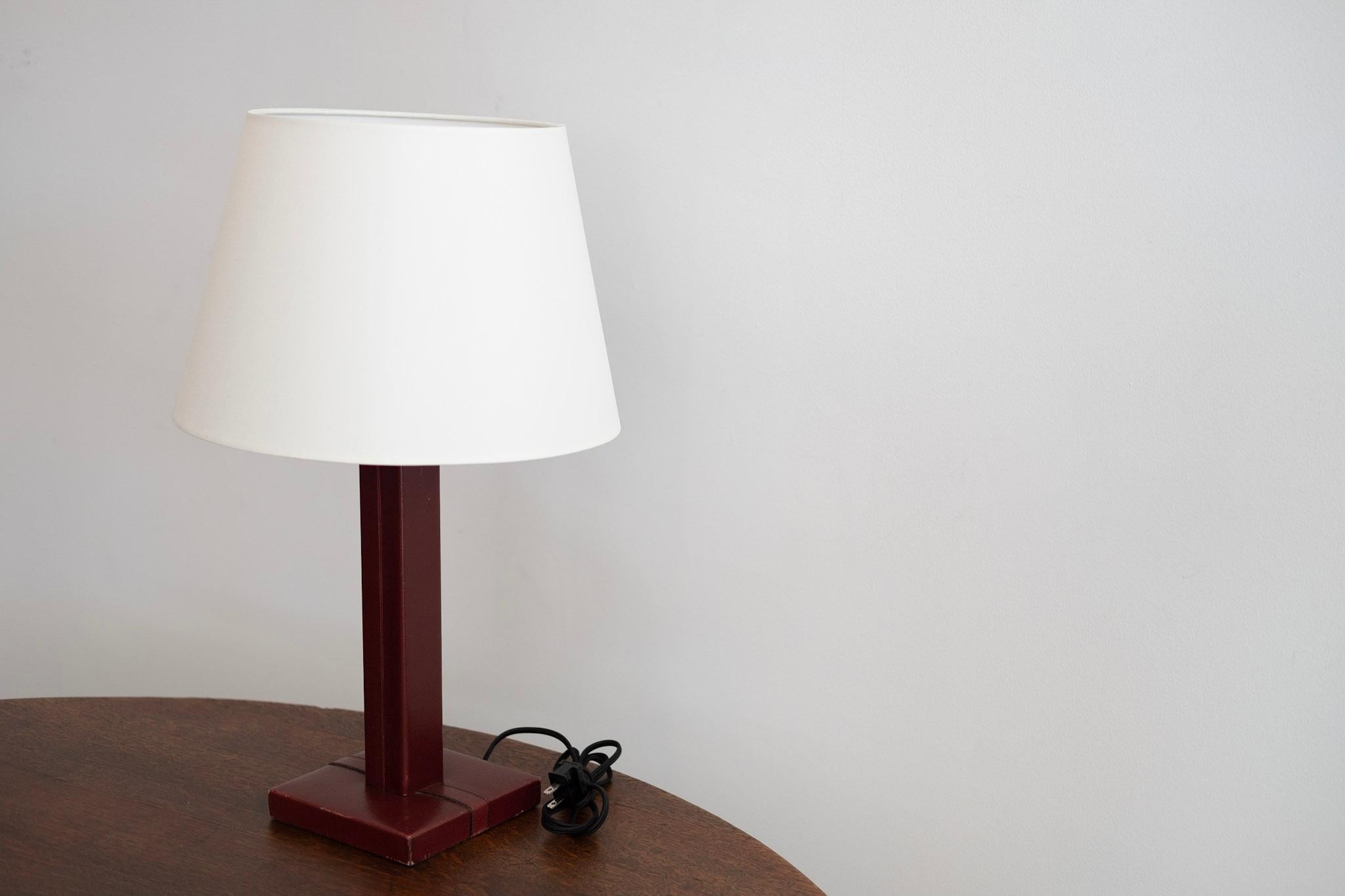 French Jacques Adnet Style Table Lamp