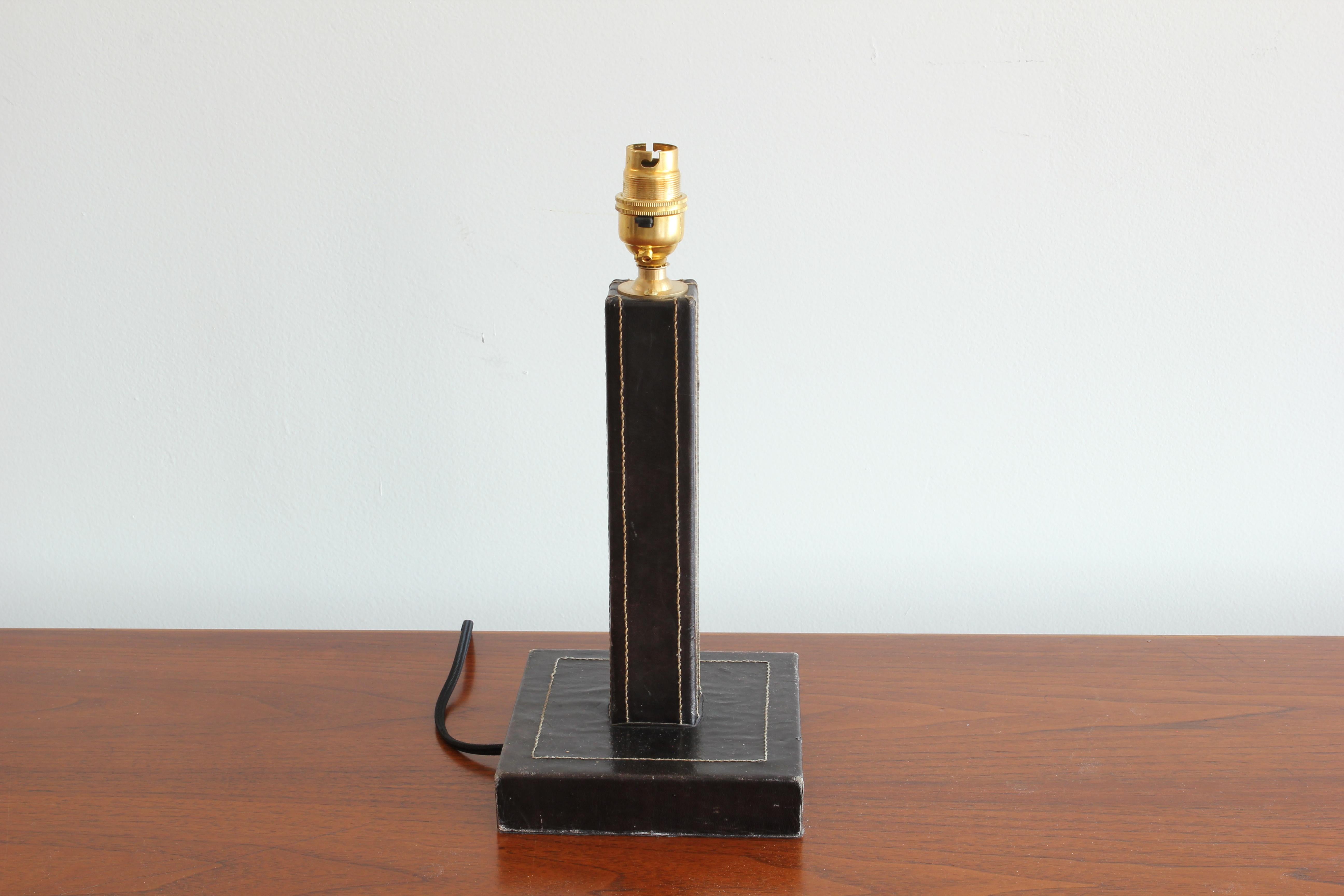 Jacques Adnet Style Table Lamp In Good Condition In Beverly Hills, CA