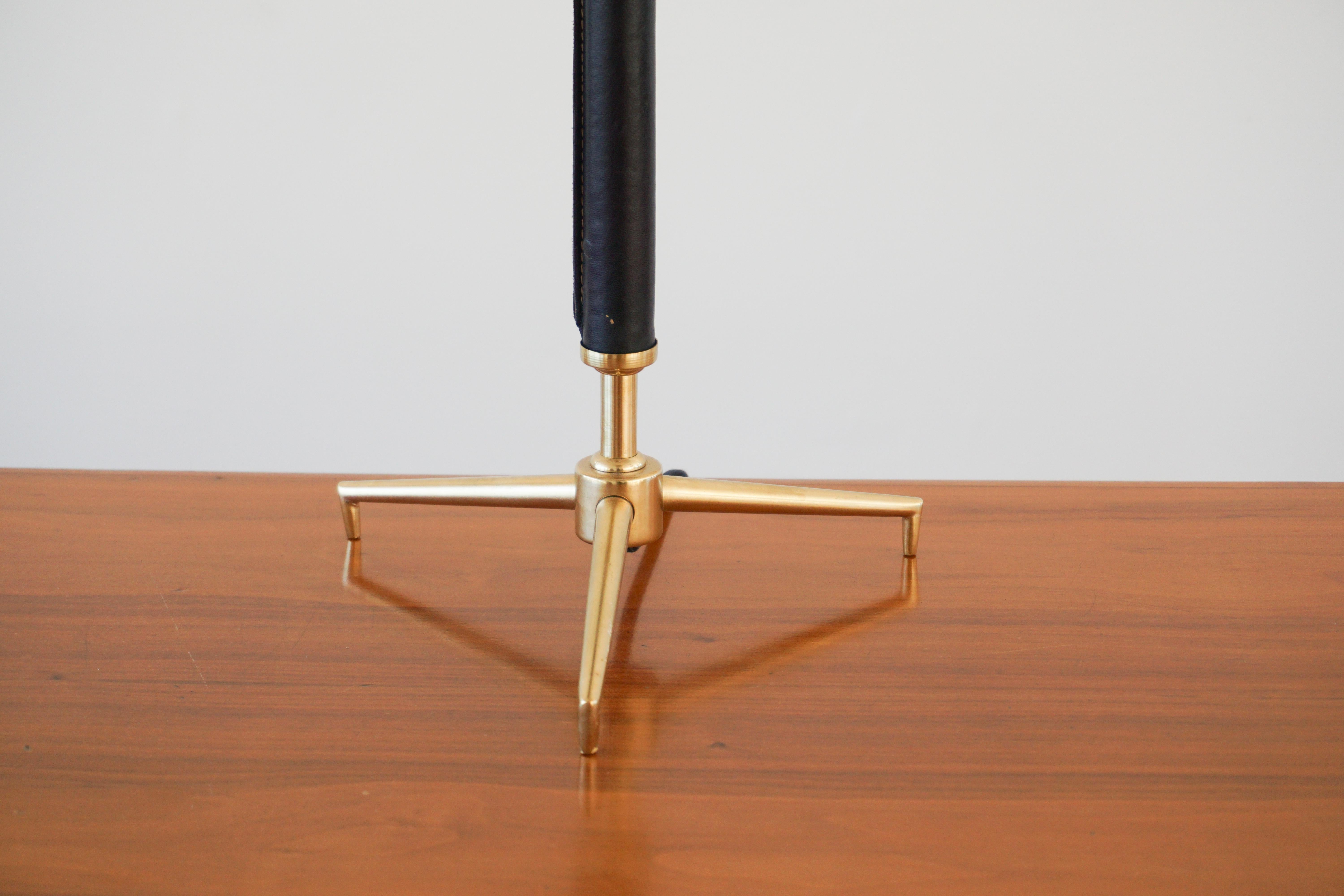 Brass Jacques Adnet Style Table Lamp