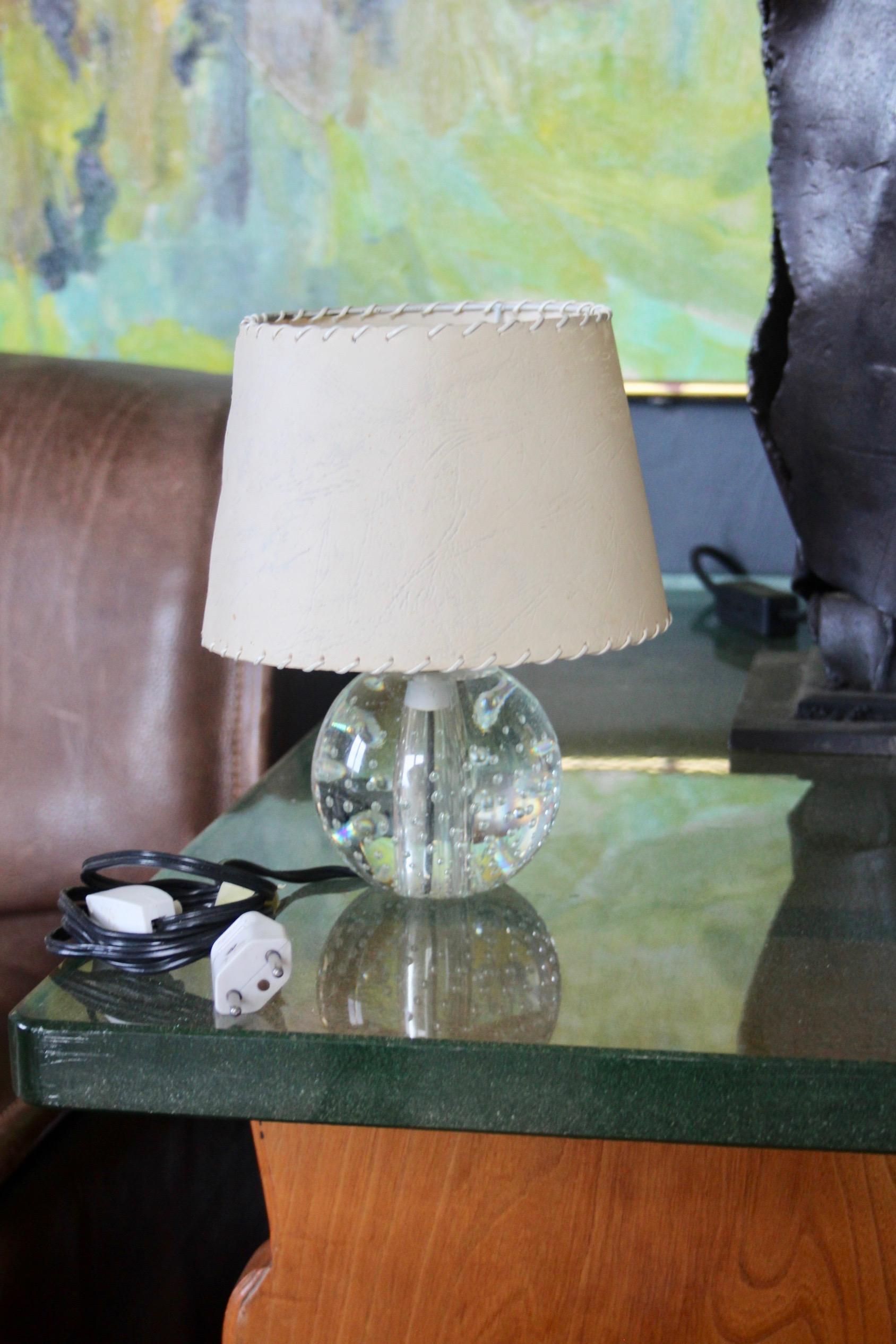 Jacques Adnet style table lamp For Sale 2