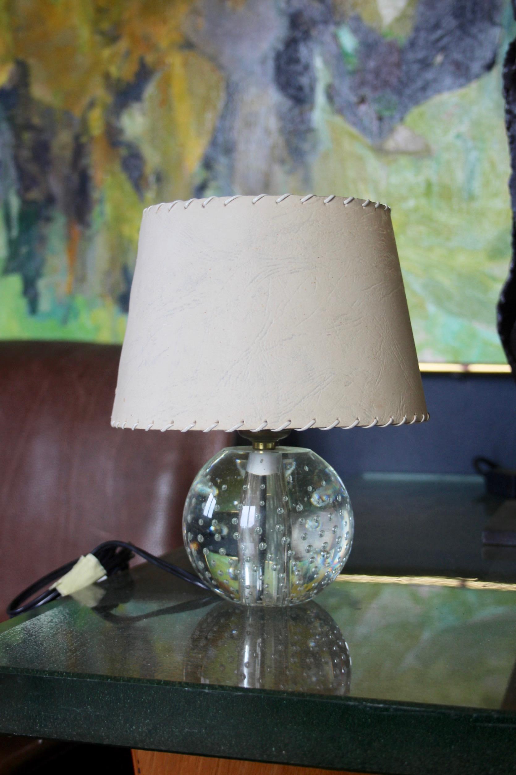Jacques Adnet style table lamp For Sale 4
