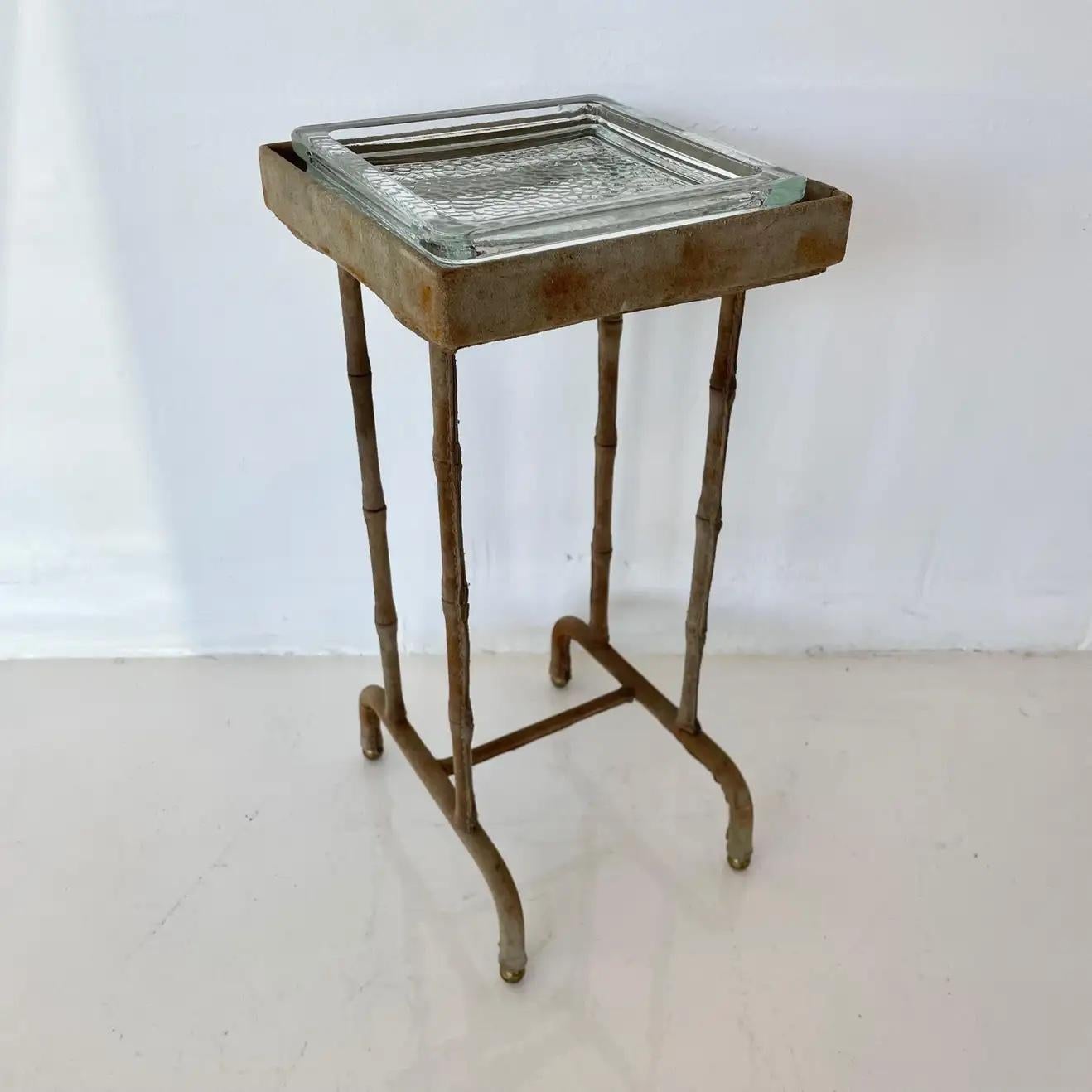 Jacques Adnet Suede Side Table 4