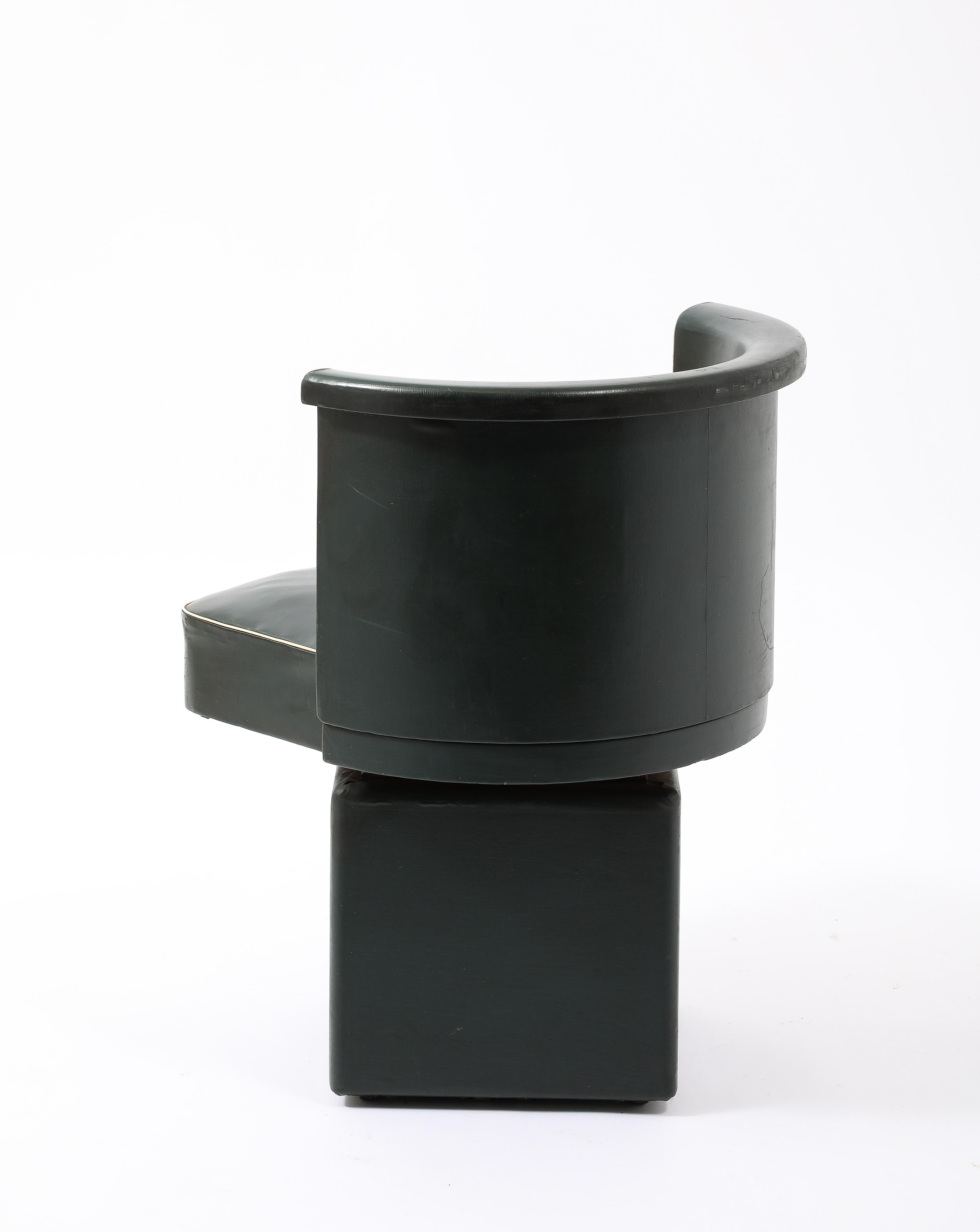 Jacques Adnet Drehbarer Schreibtischstuhl, Frankreich 1940er Jahre im Angebot 1