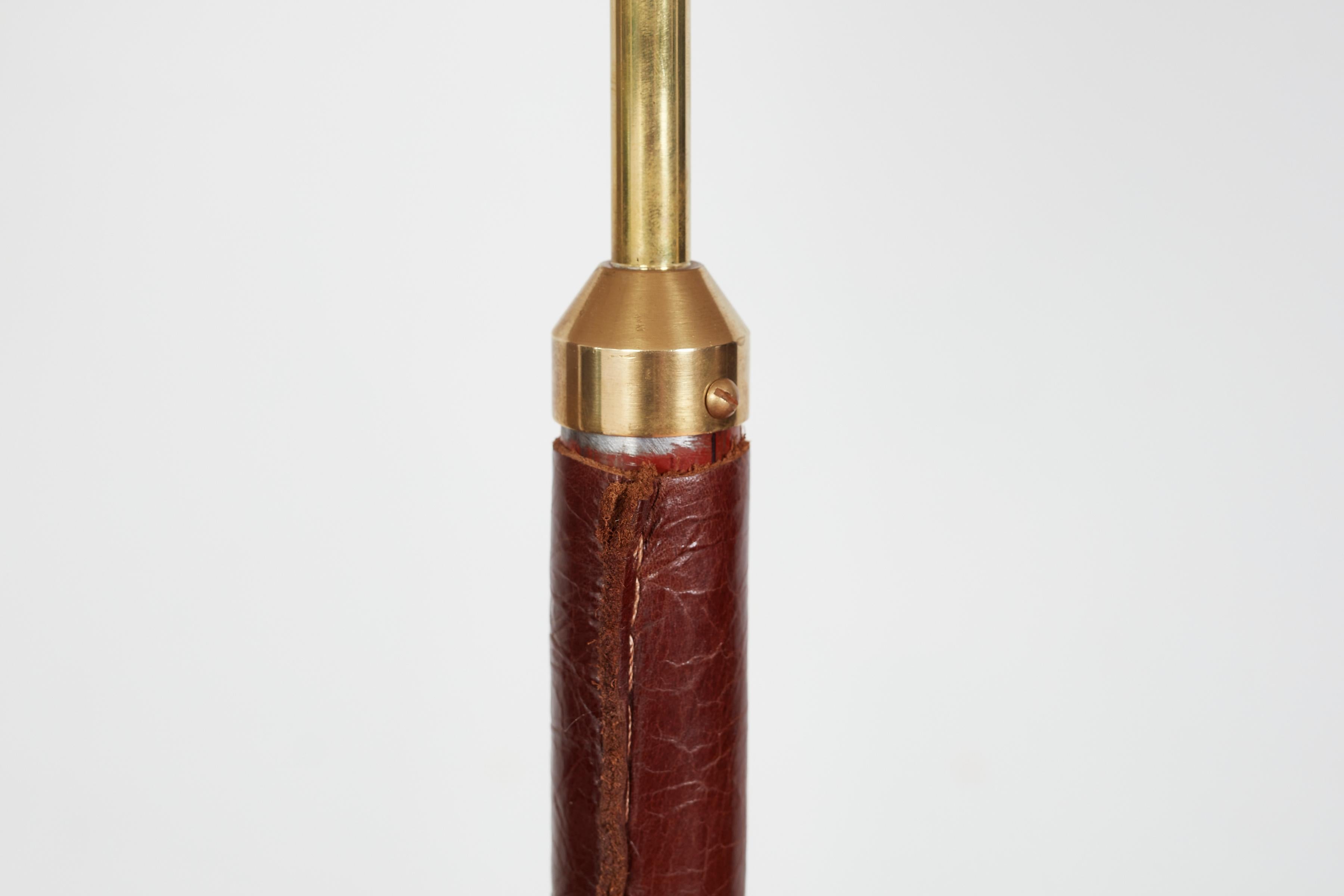 Brass Jacques Adnet Syle Floor Lamp For Sale
