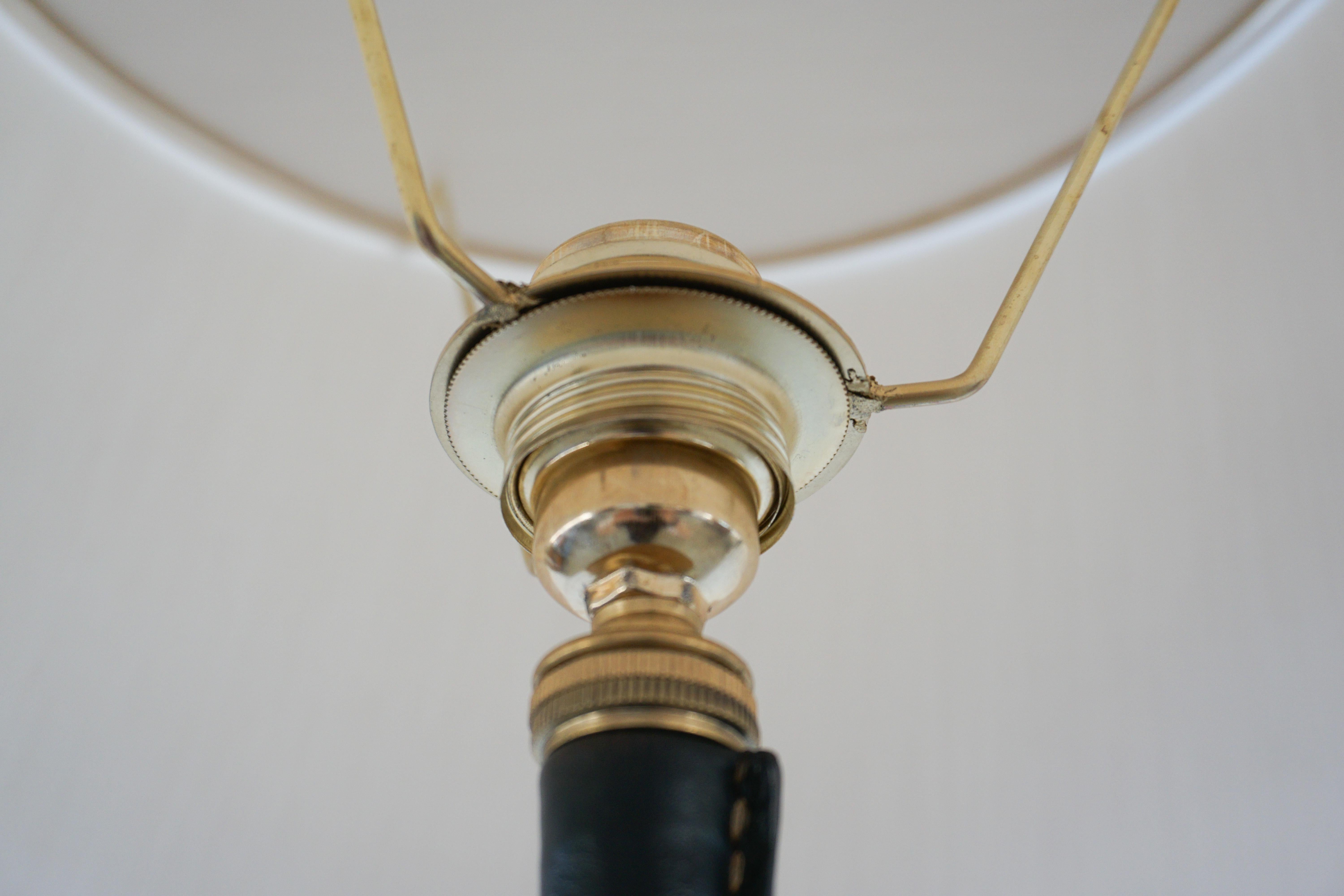 Brass Jacques Adnet Table Floor Lamp