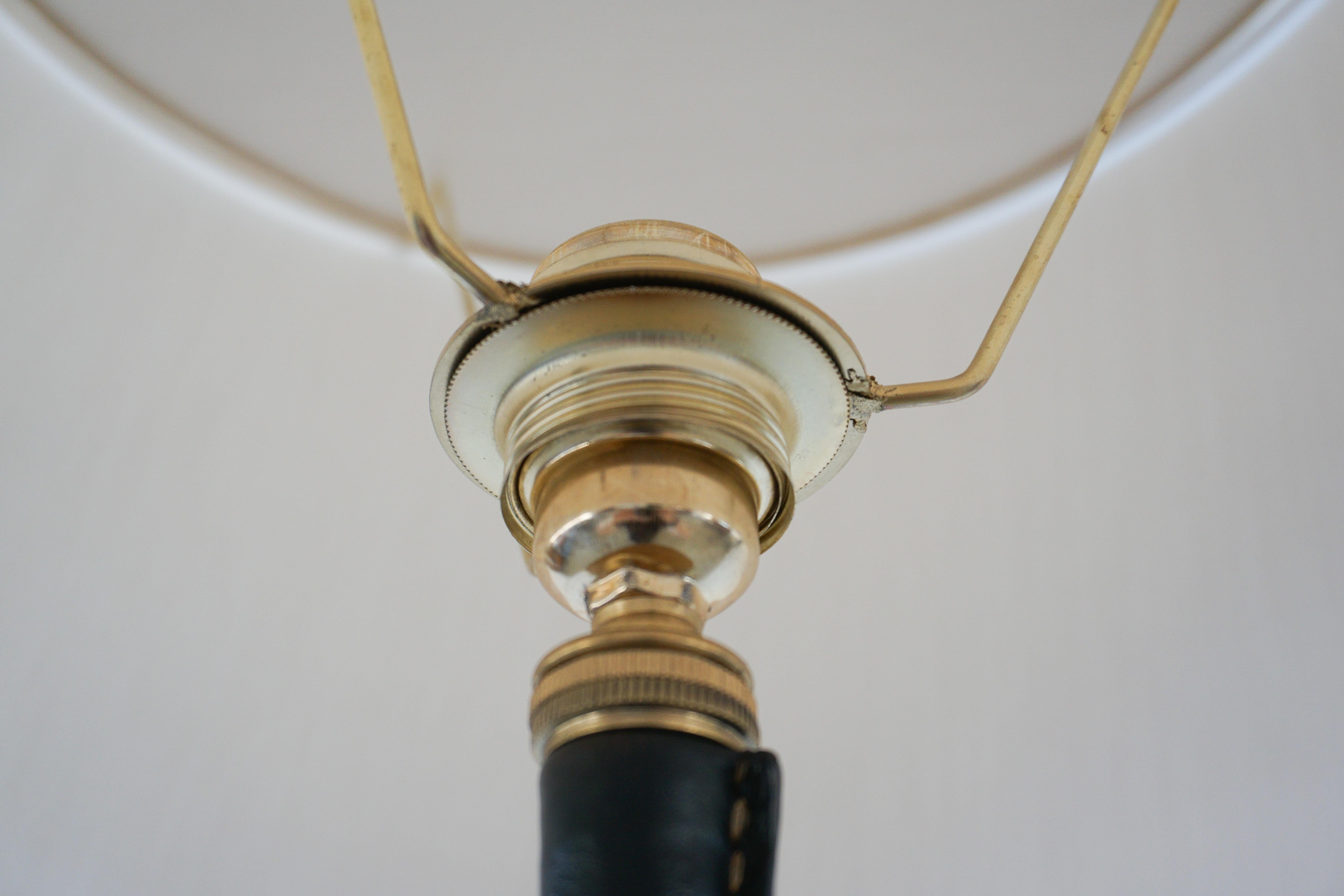 Brass Jacques Adnet Table Floor Lamp