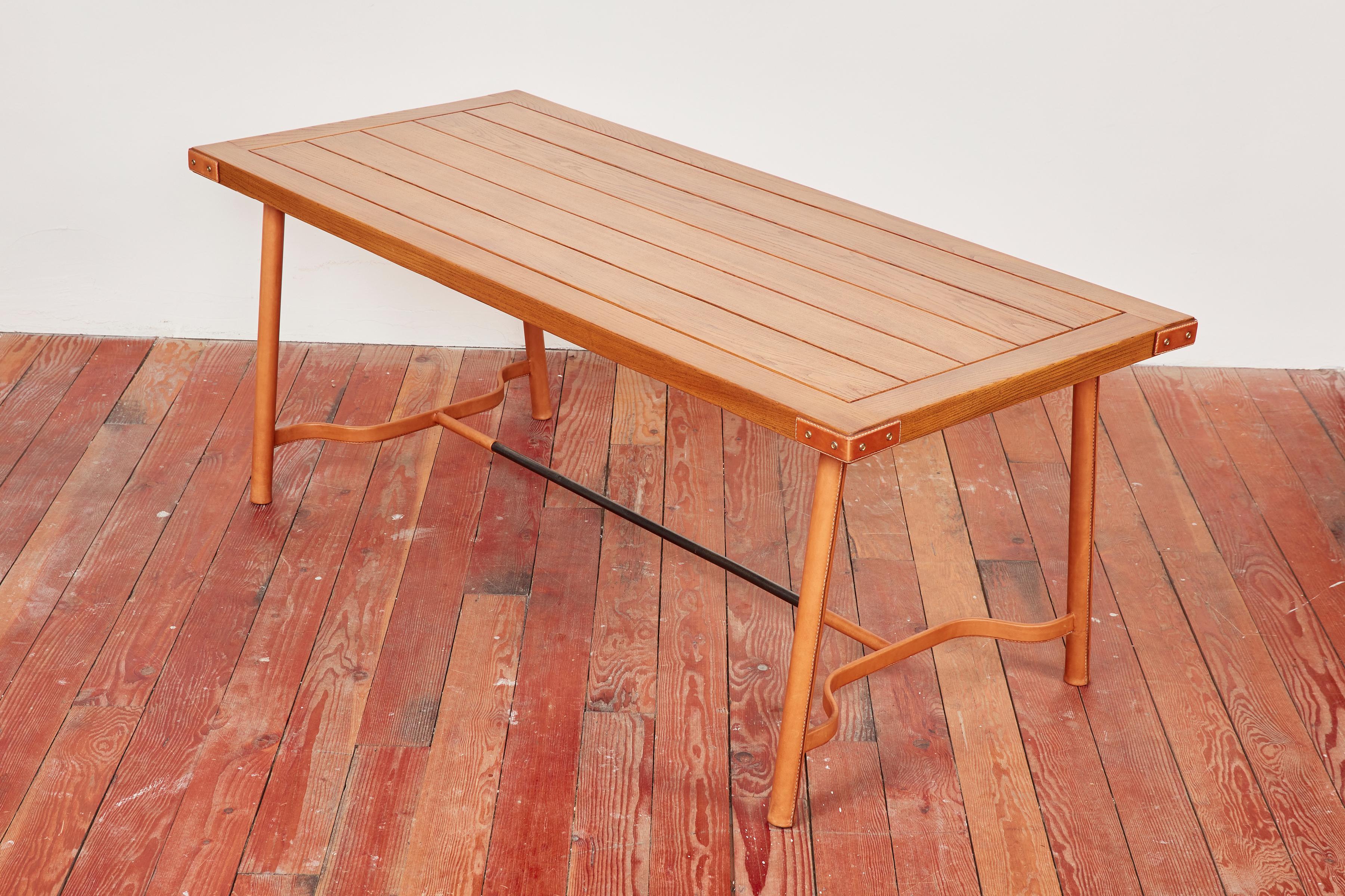 French Jacques Adnet Table  For Sale