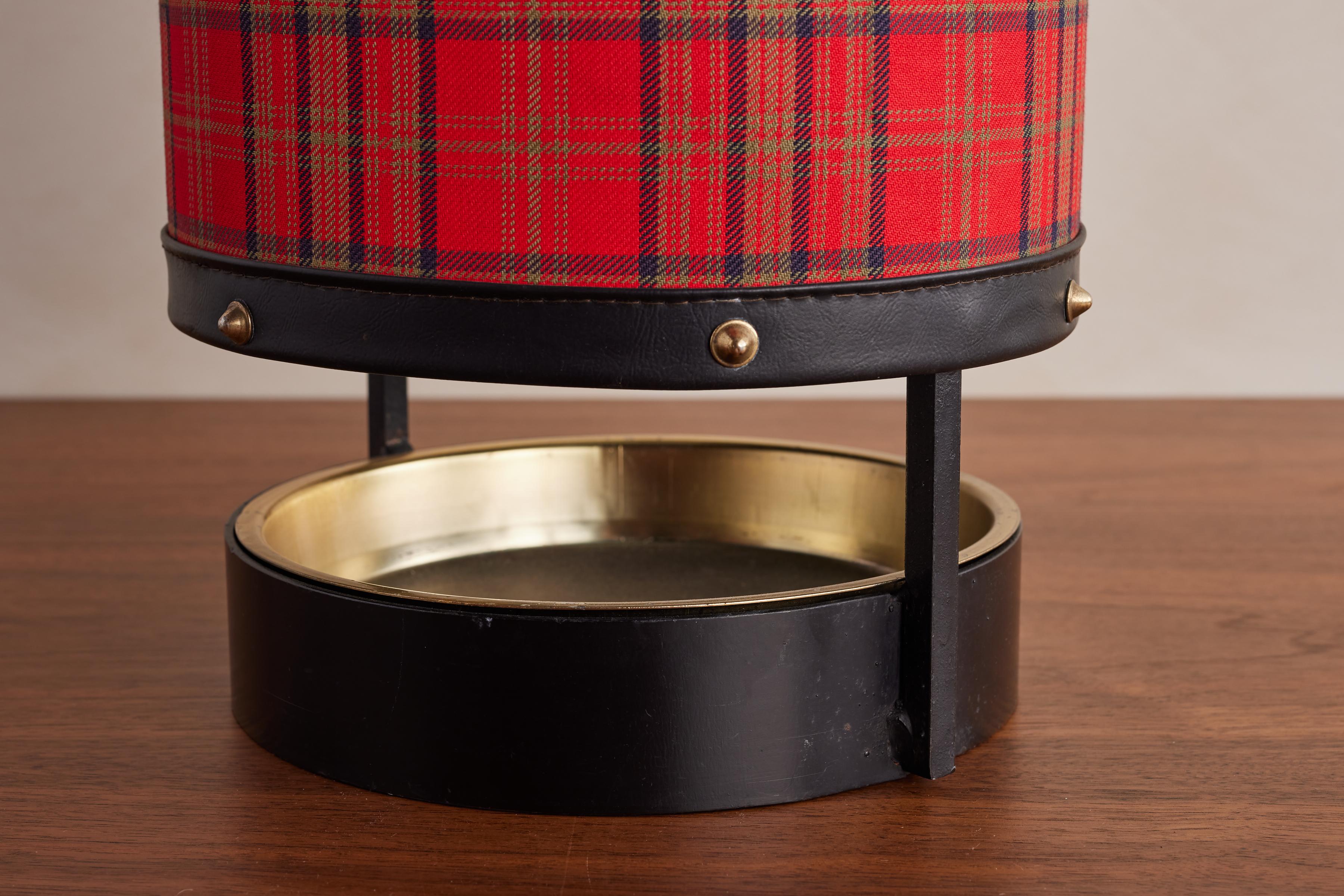 Jacques Adnet Tartan Umbrella Stand For Sale 8